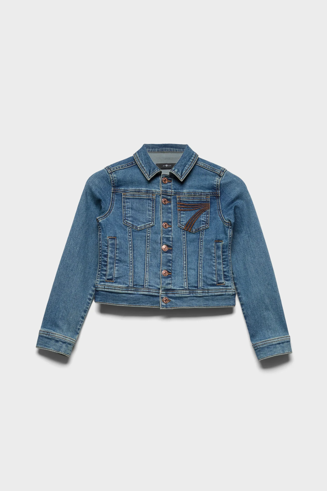 GIRLS MINI ADI TRUCKER JACKET in Luxe Vintage Sea Level