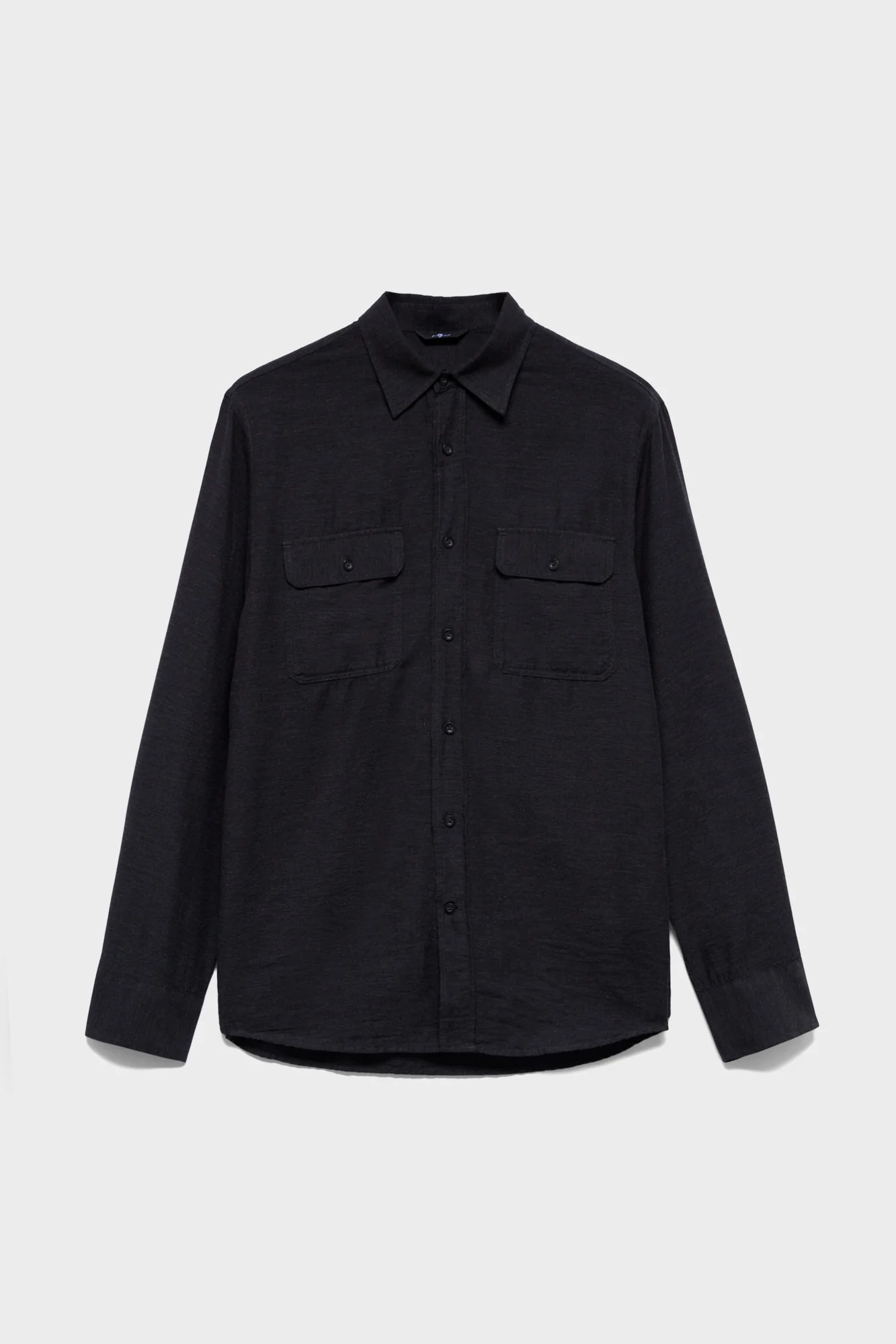 MILITARY SHIRT in Cotton Cashmere Dark Grey
