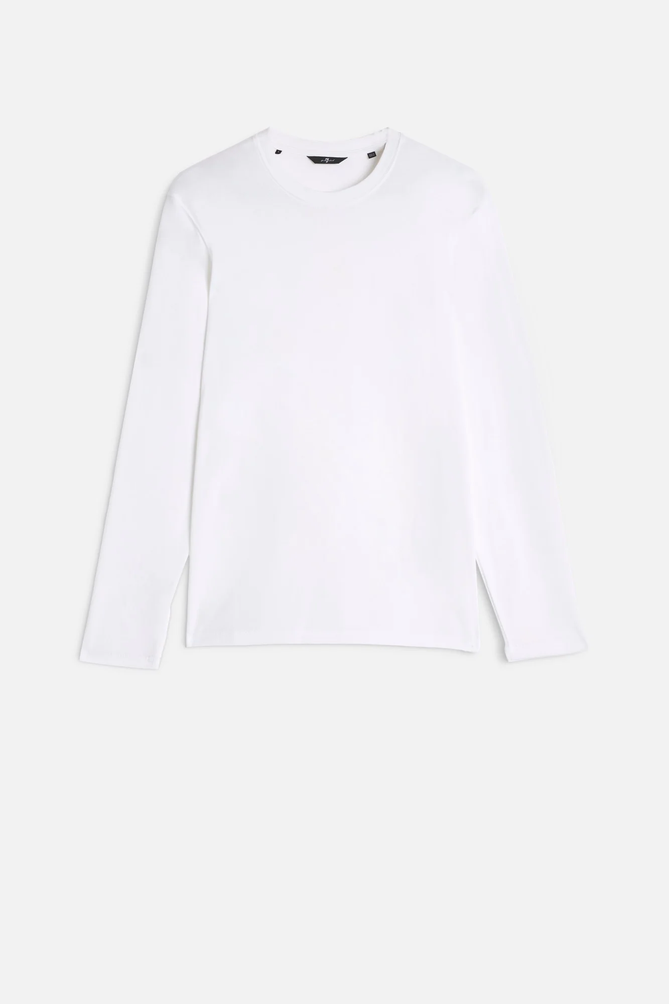 Lyocell Crewneck Long Sleeve Tee in White