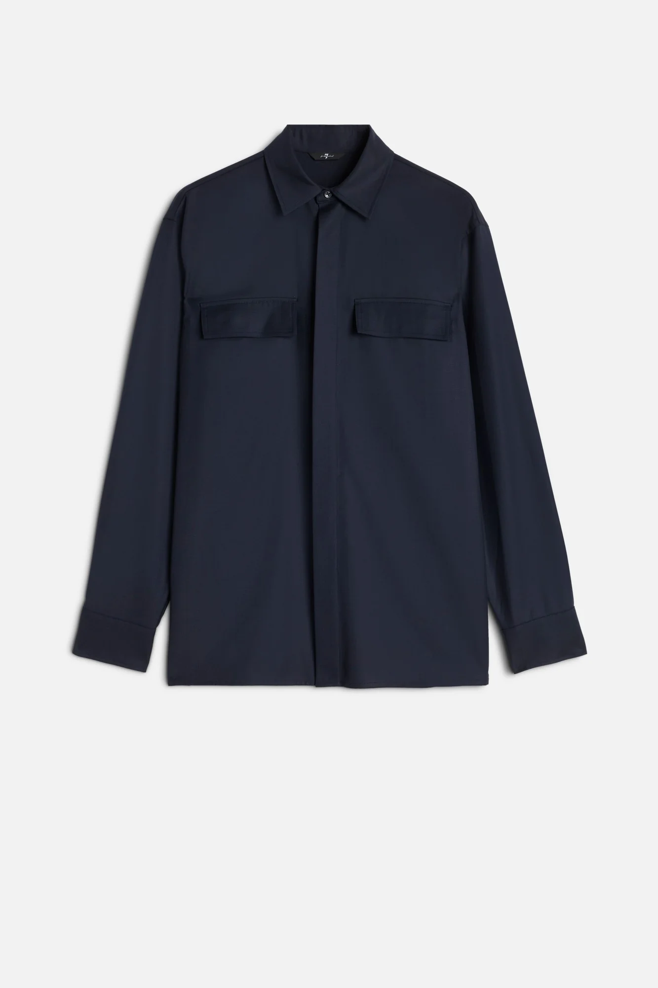 Fluid Overshirt In Navy