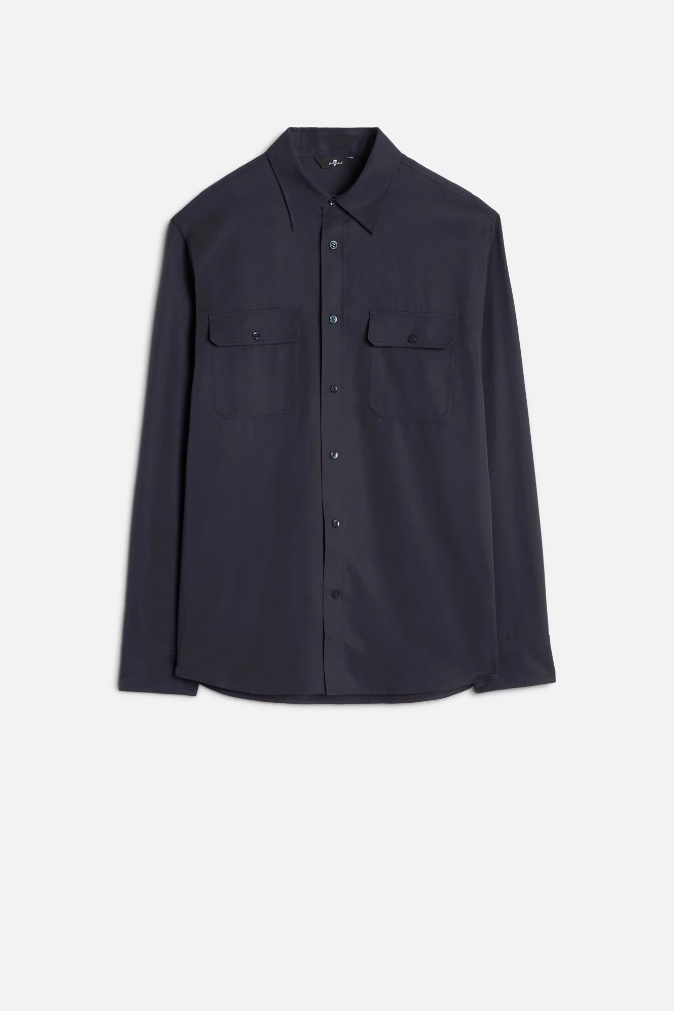 Fluid Military Shirt in Navy
