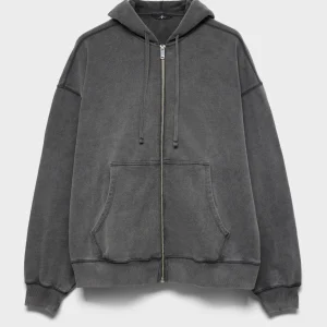 ZIP HOODIE in Black