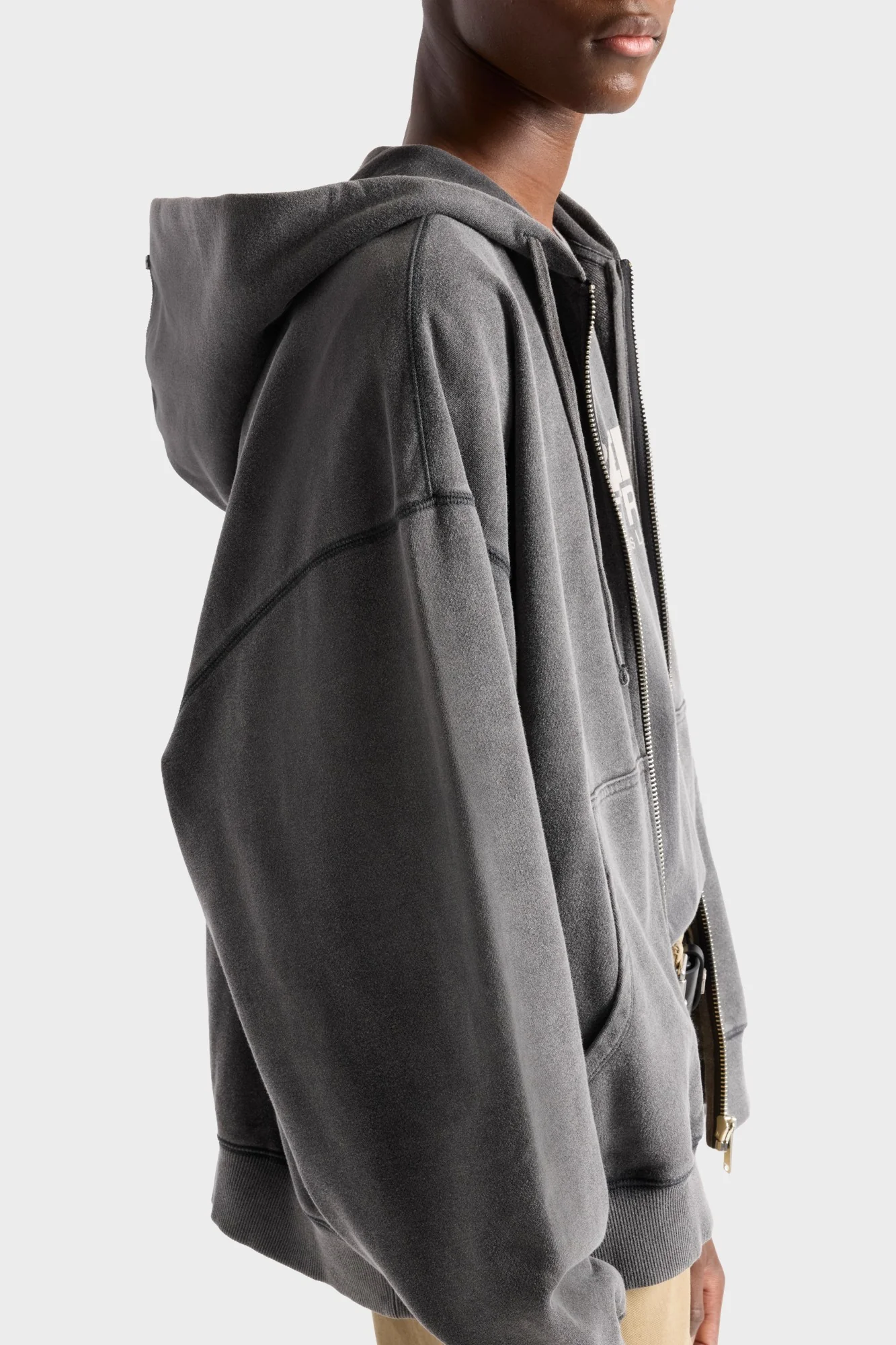 ZIP HOODIE in Black - Image 6