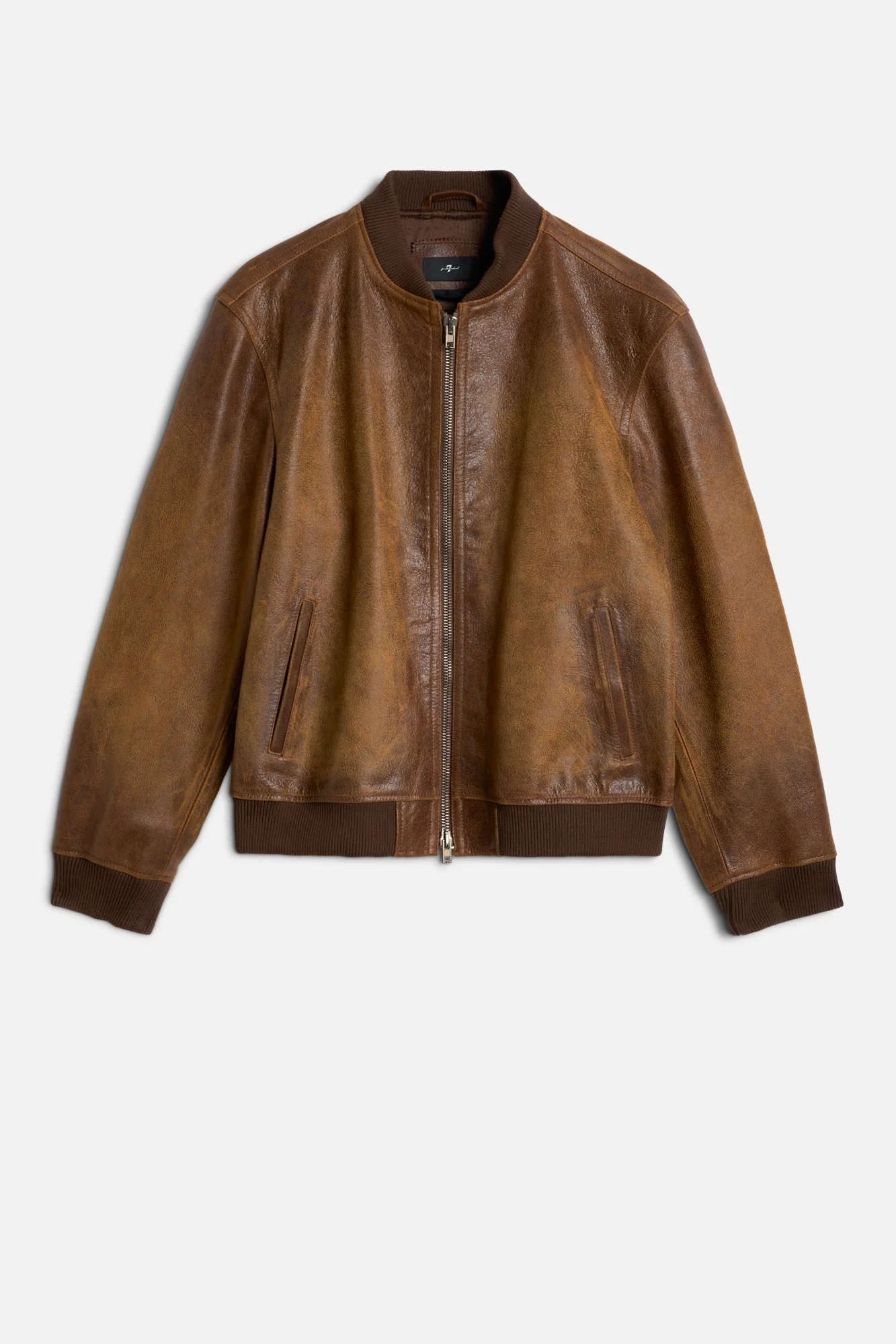BOMBER JACKET in Leather Pecan