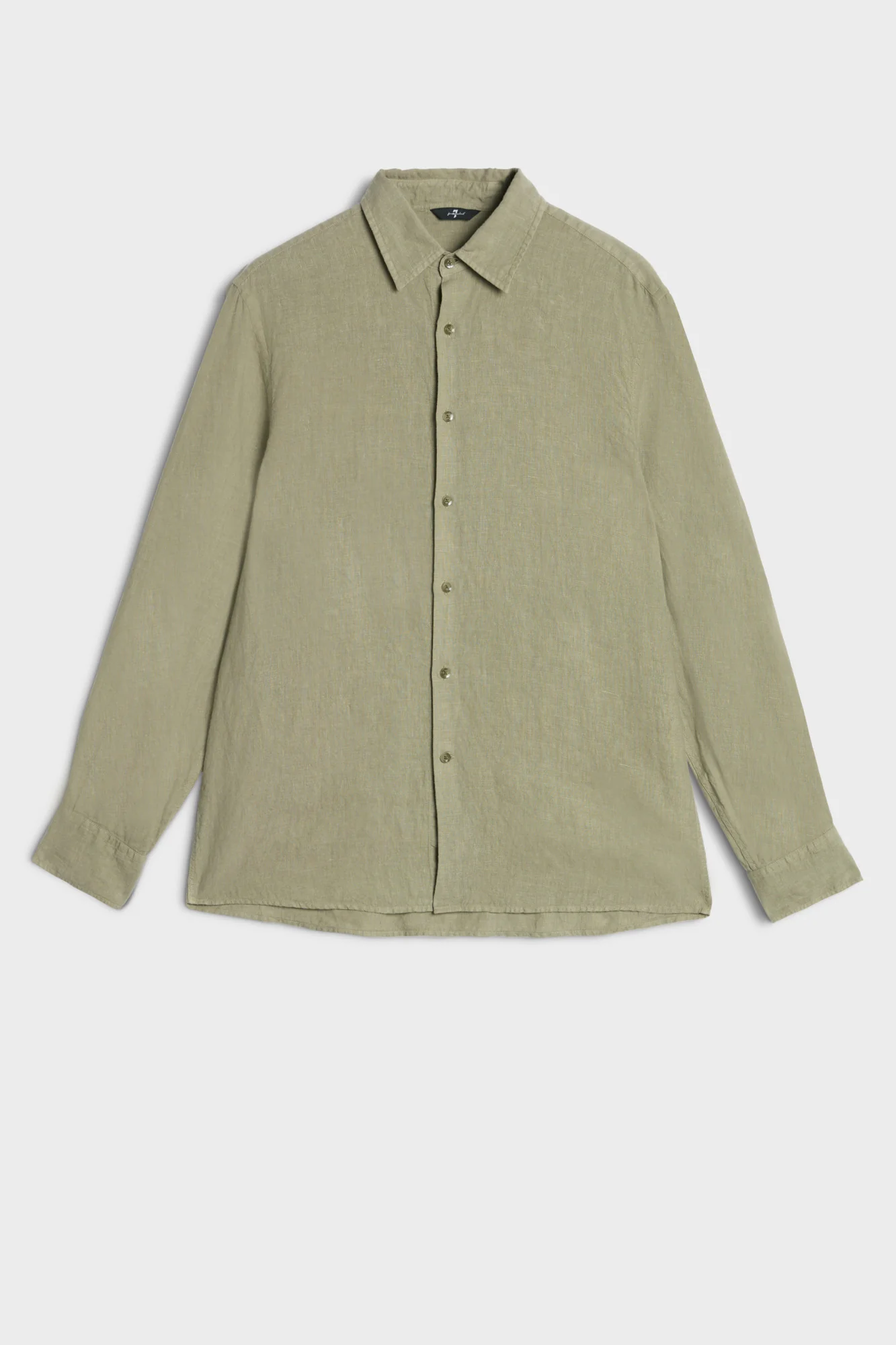 CLASSIC BUTTON UP SHIRT in Linen Army