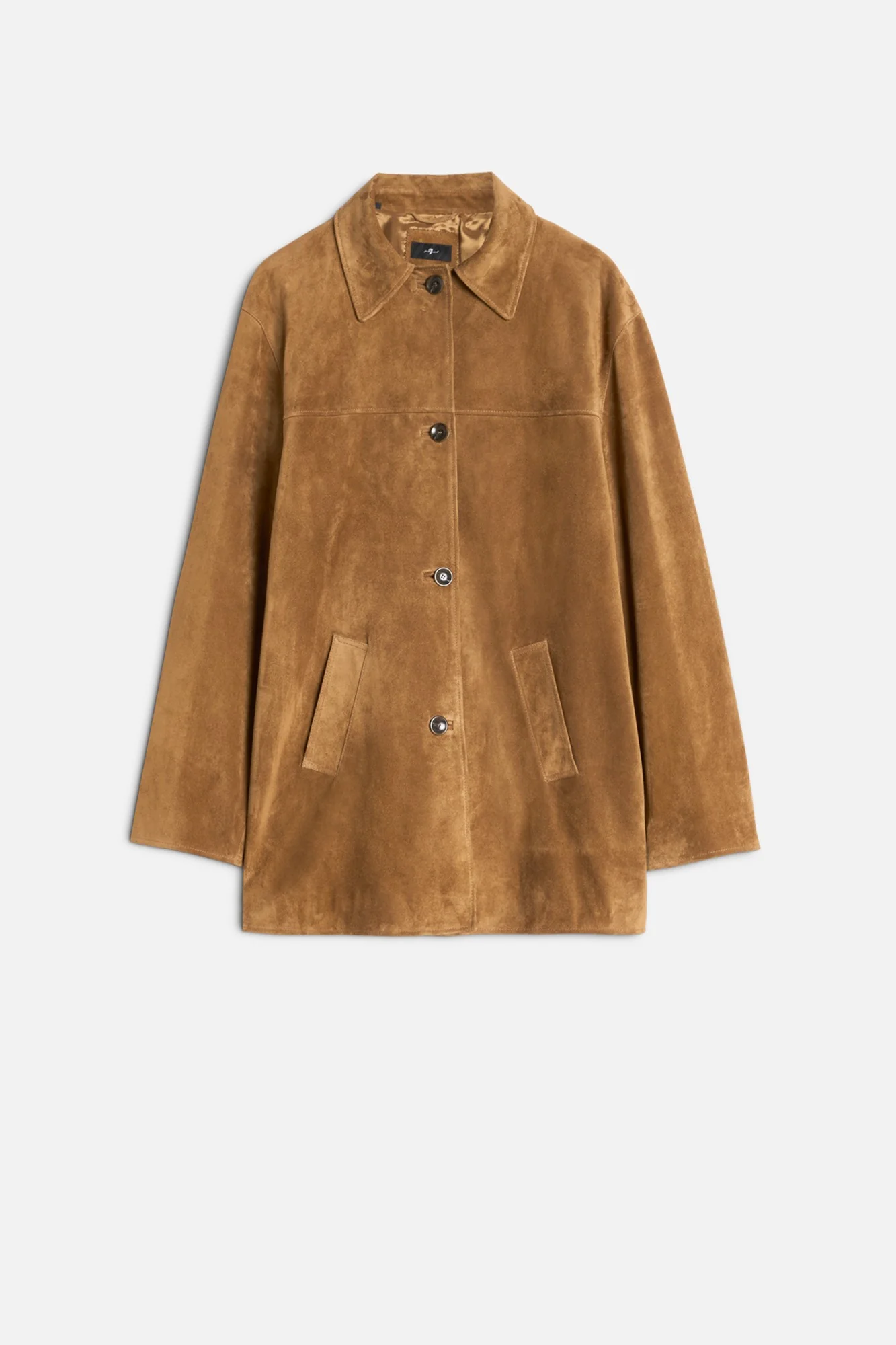 Long Jacket in Suede Tobacco