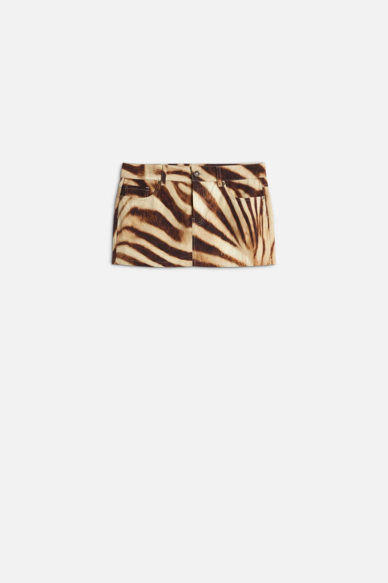 MINI SKIRT in Canvas Zebra