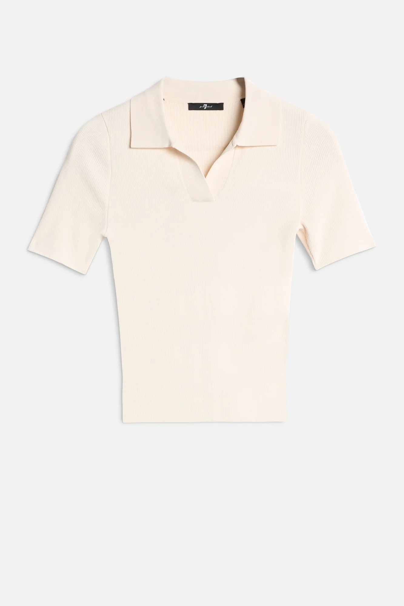 SHORT SLEEVE POLO SWEATER in Glaze