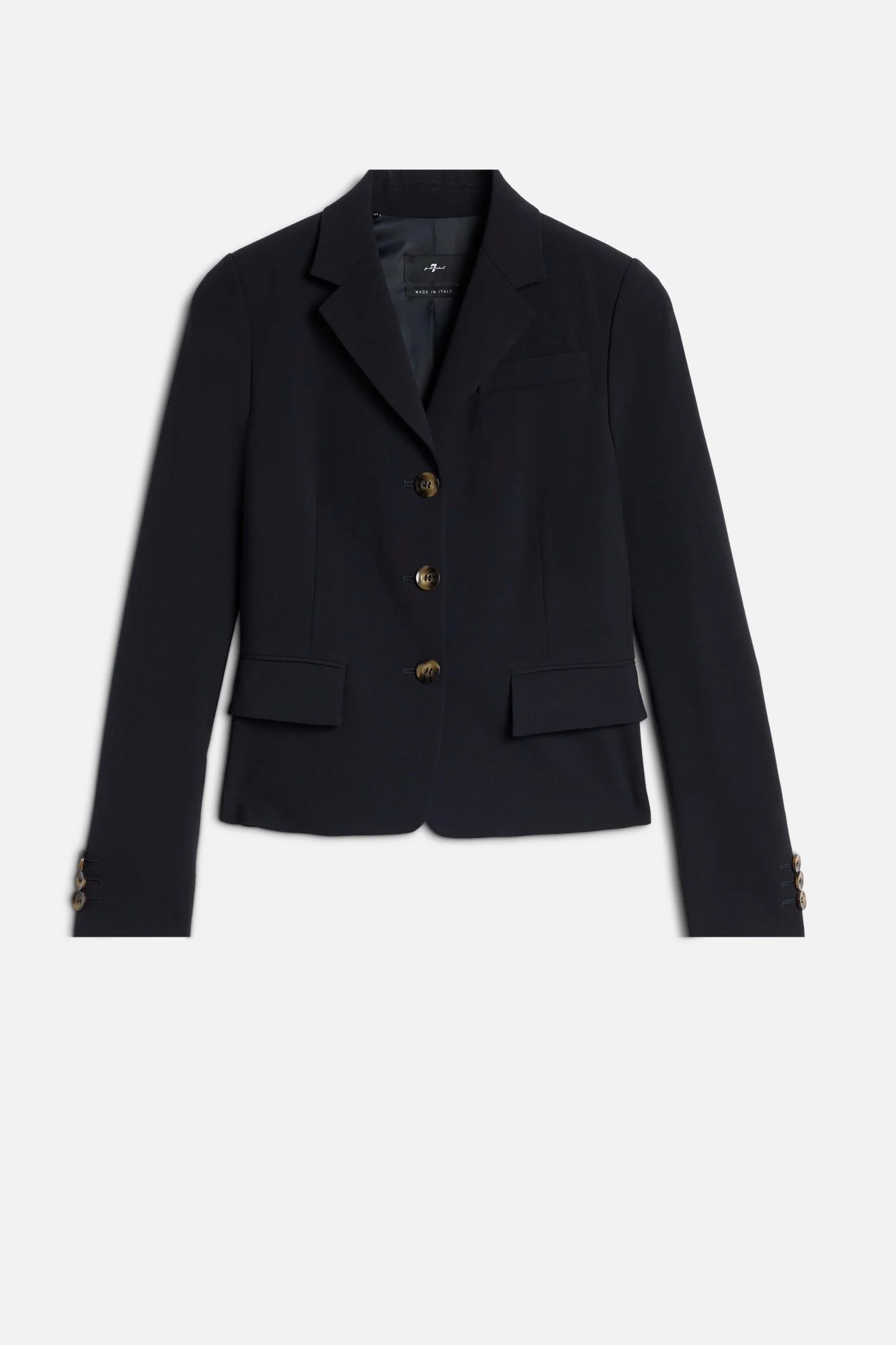 FITTED BLAZER in Wool Blend Dark Navy