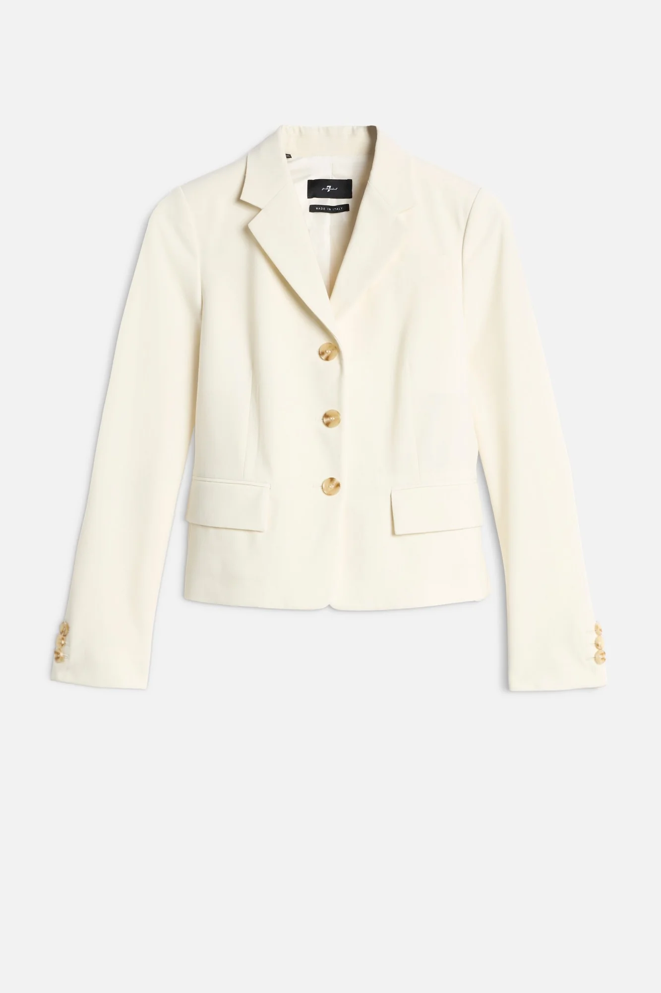FITTED BLAZER in Wool Blend White