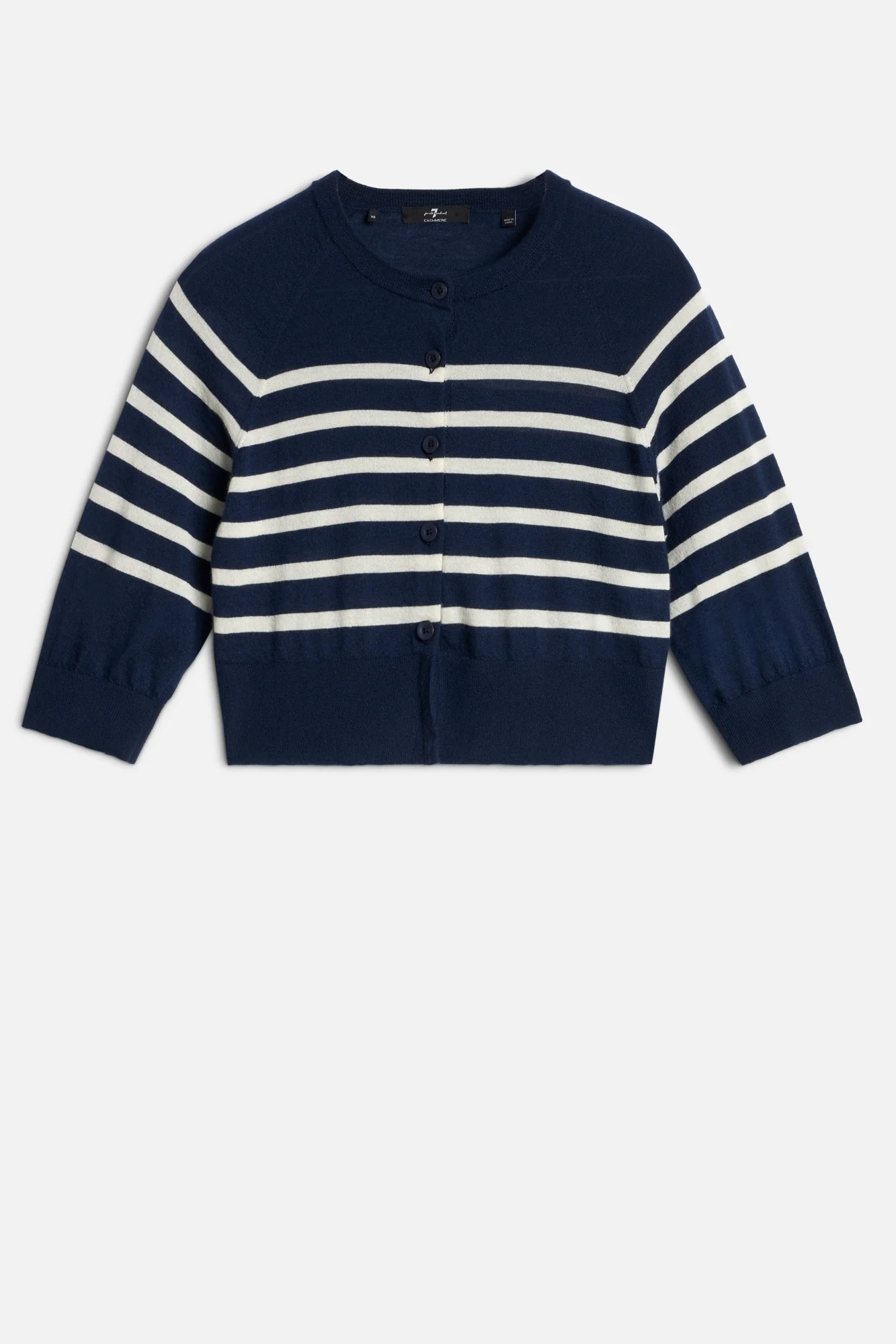 BUBBLE CARDIGAN in Cashmere Striped Ink
