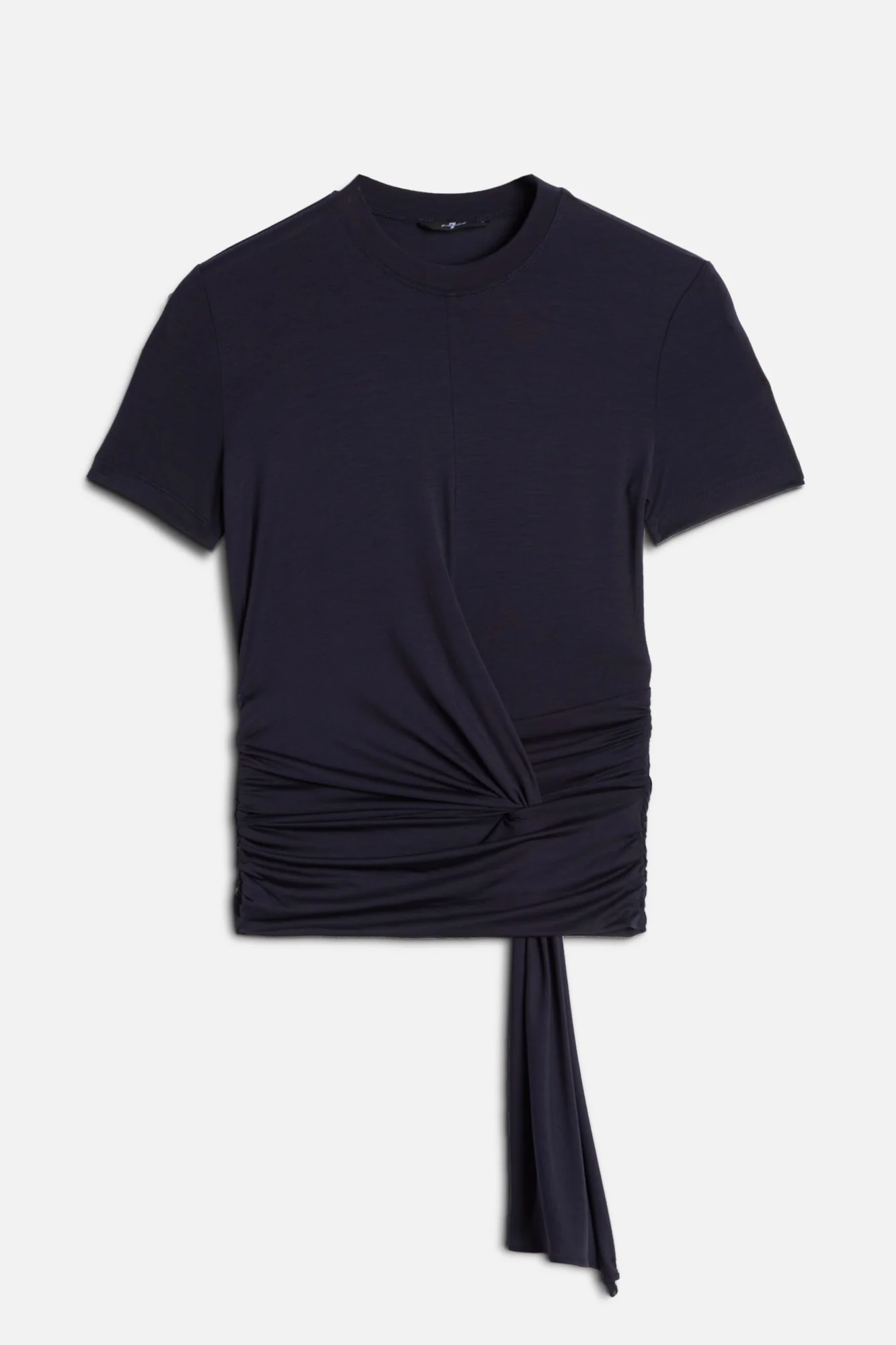 FITTED TWIST TEE in Lyocell Navy