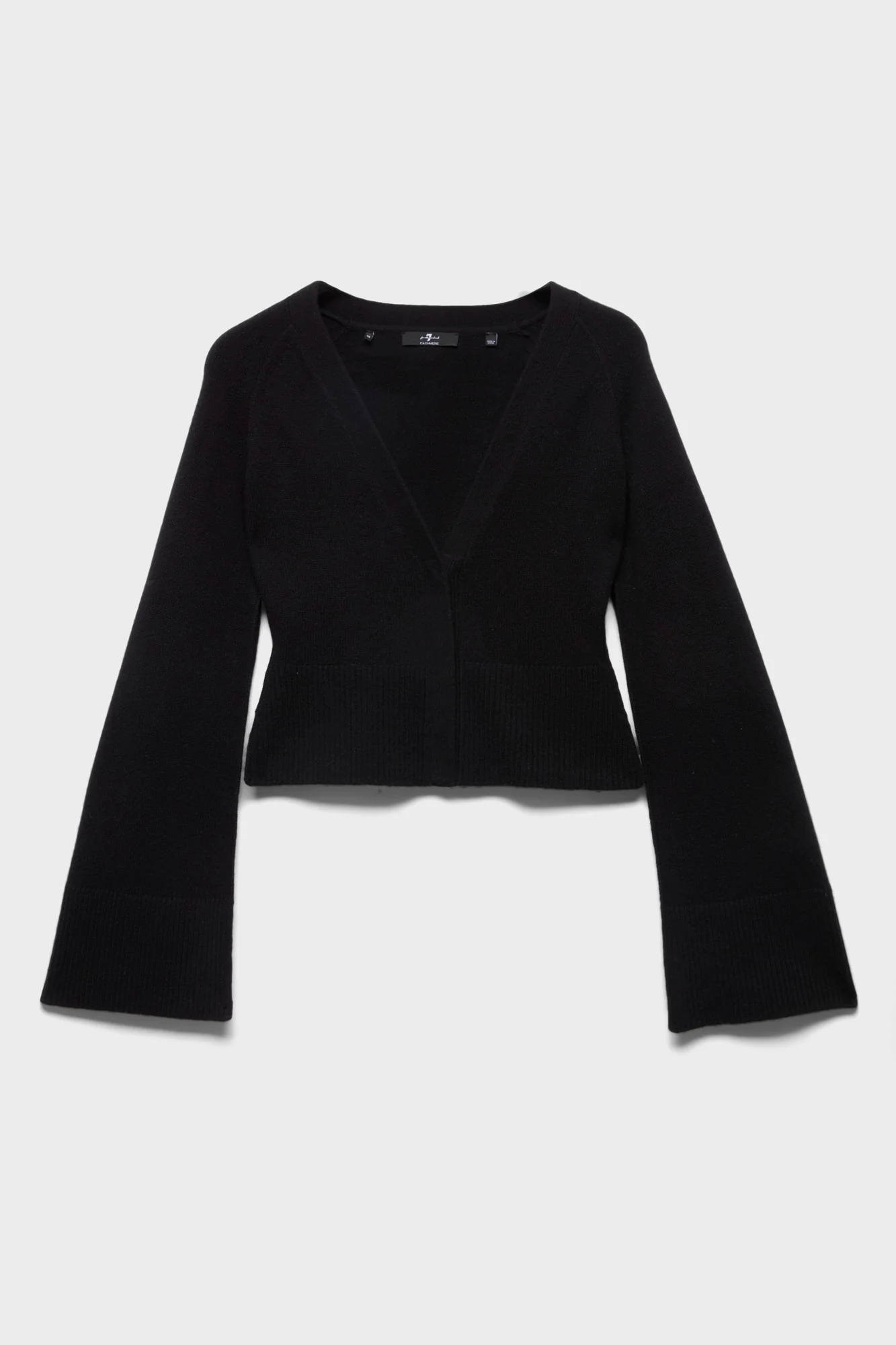 LARGE RIB CARDIGAN in Cashmere Coal
