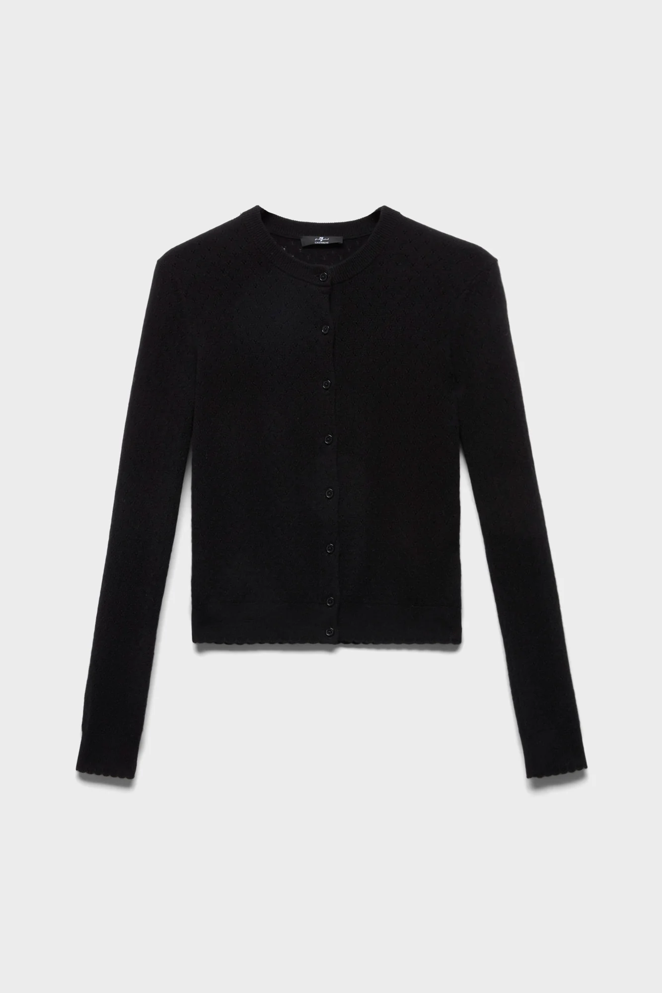 POINTELLE CARDIGAN in Cashmere Coal