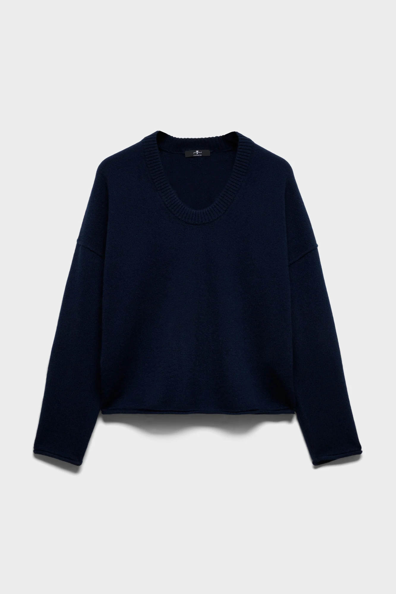 U-NECK SWEATER in Cashmere Midnight