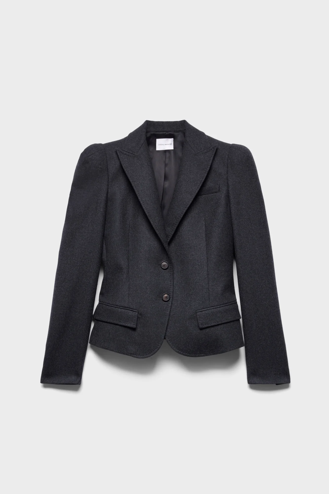 HIGH SHOULDER BLAZER in Wool Mink