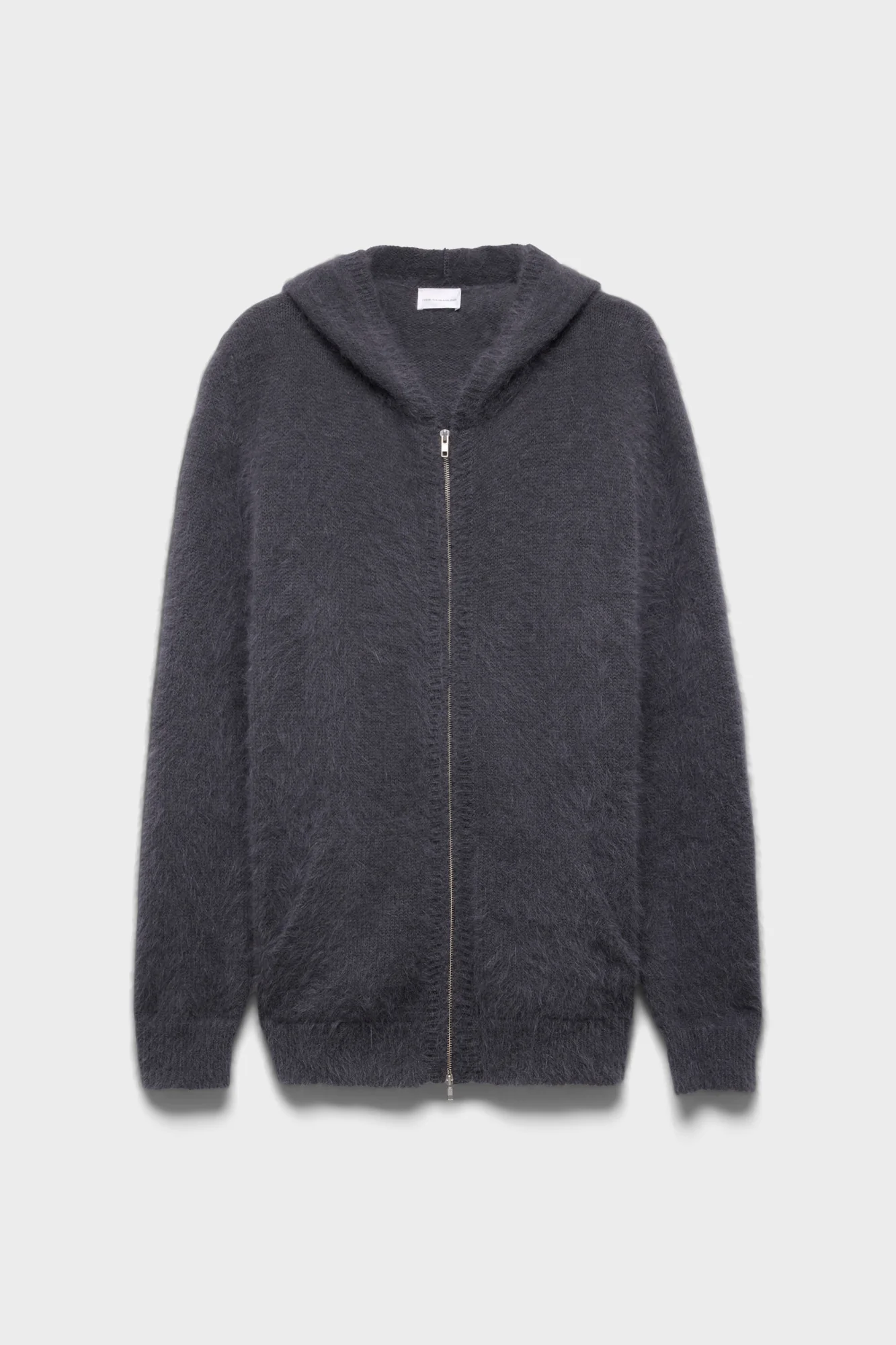 FUZZY ZIP HOODIE in Alpaca Blend Stone