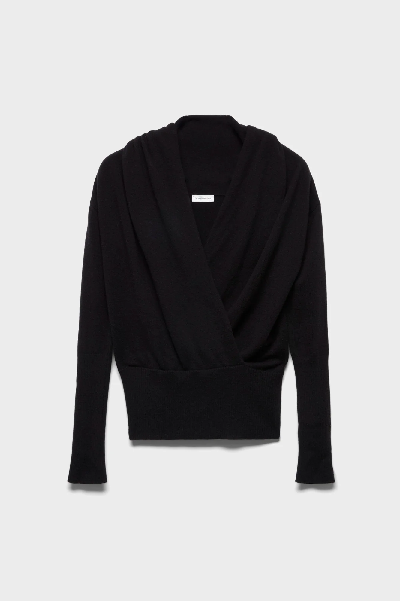 WRAP V-NECK SWEATER in Wool Eclipse
