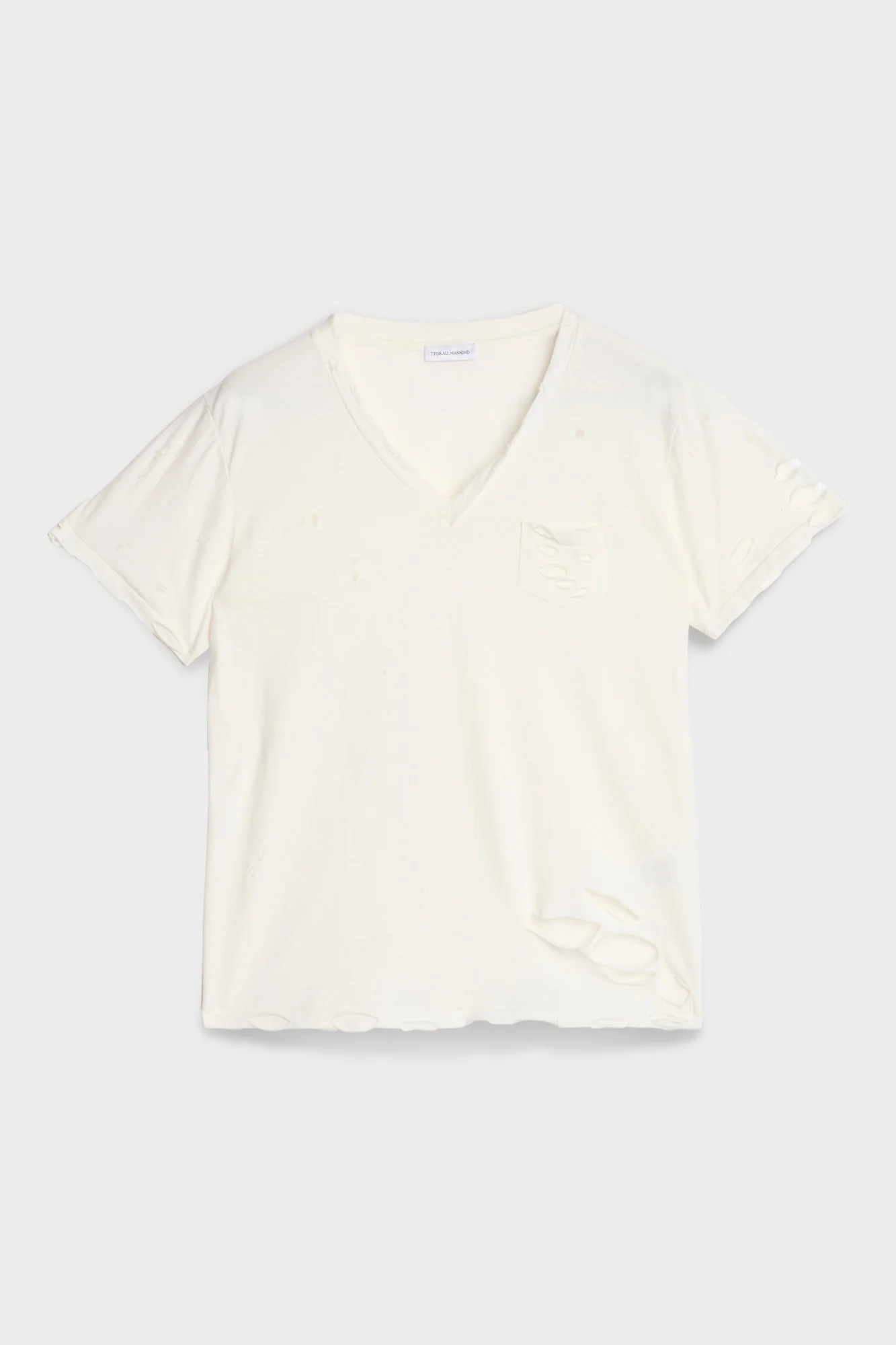 V-NECK POCKET TEE in Jersey Shell