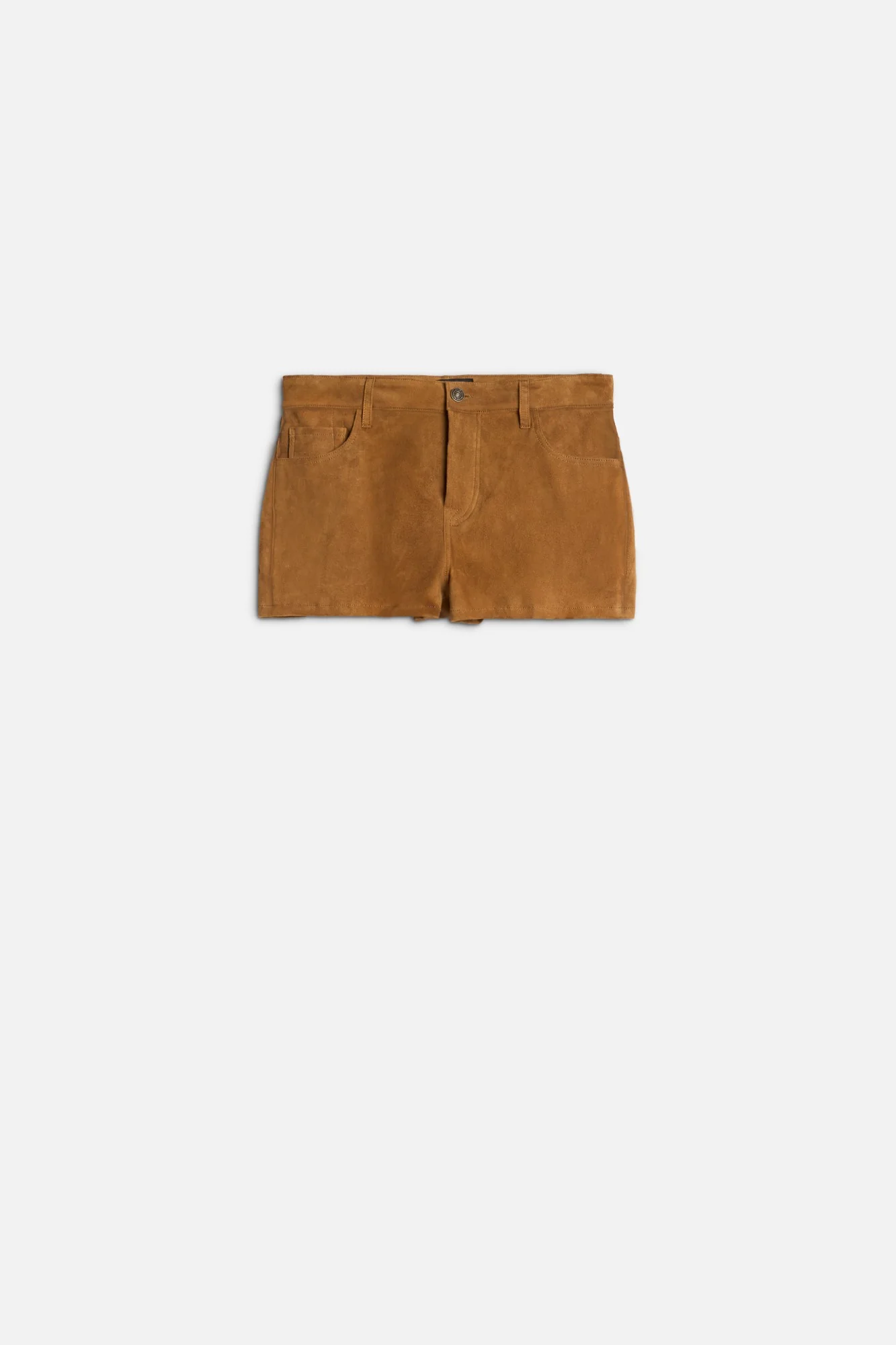 SHORT in Suede Caramel