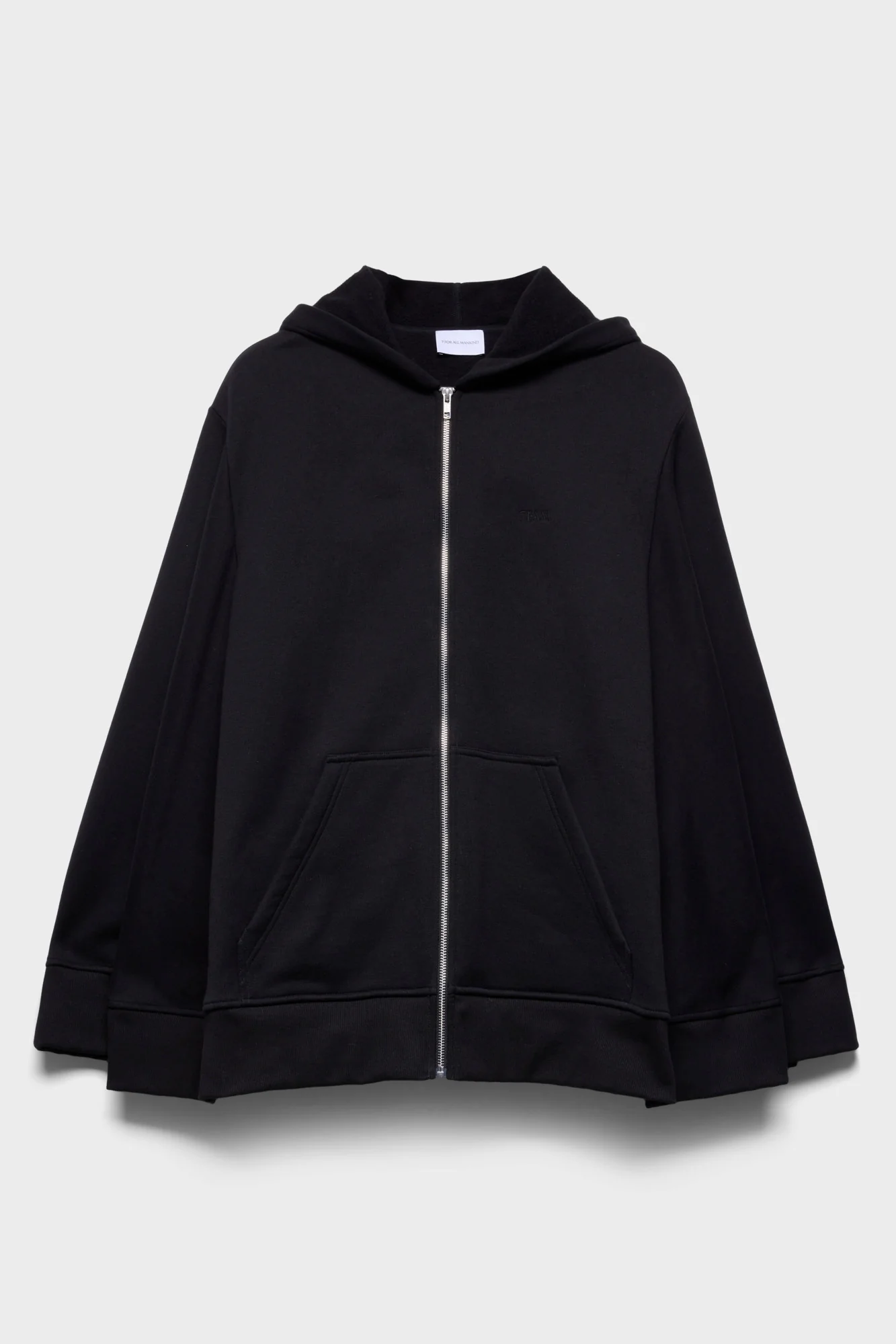 OVERSIZE ZIP HOODIE in Black