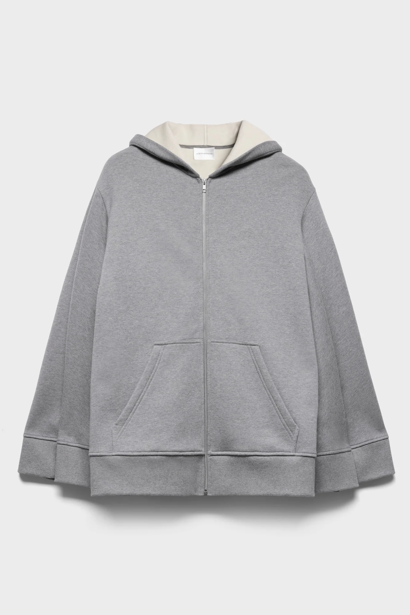 OVERSIZE ZIP HOODIE in Ash