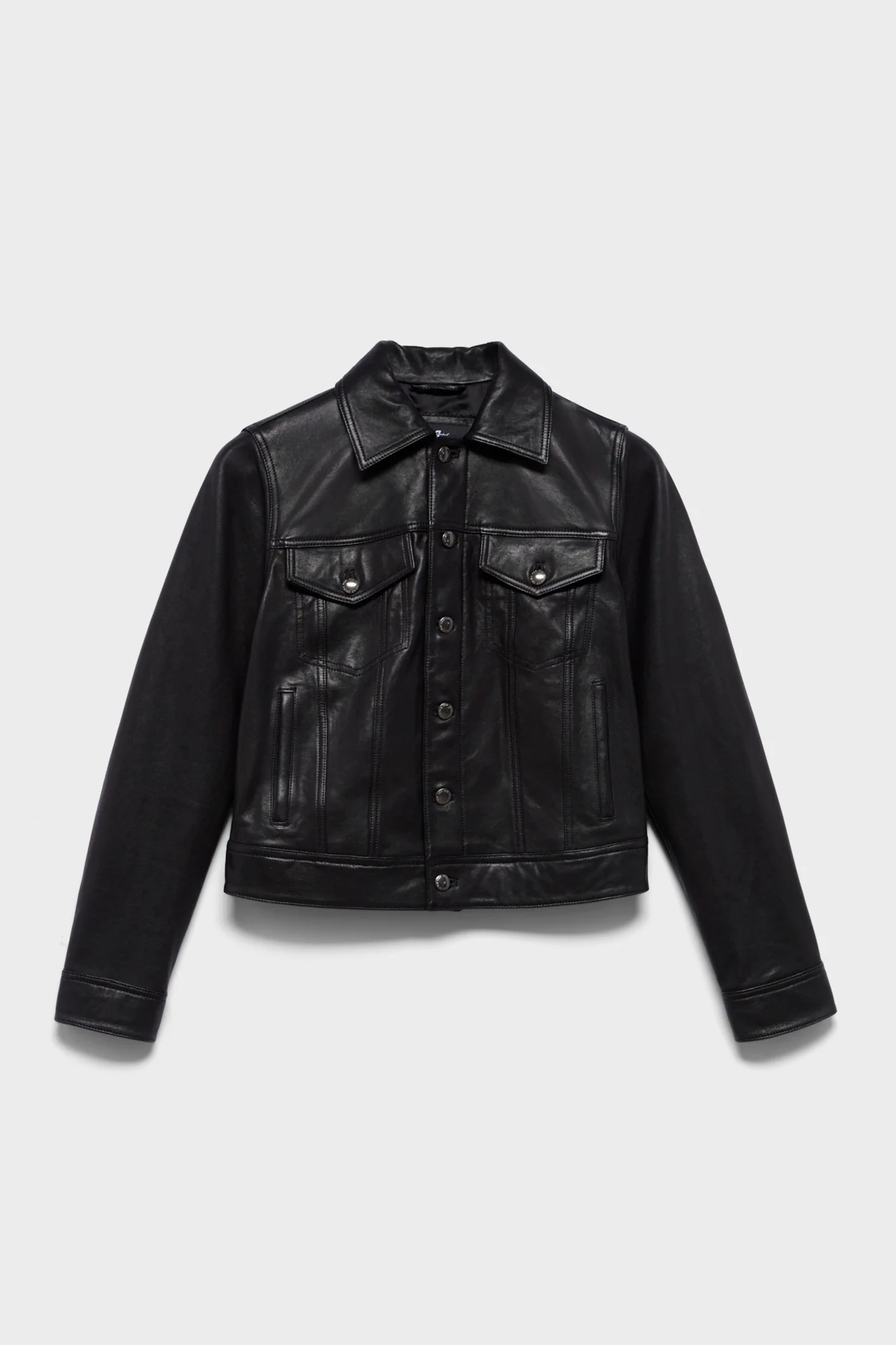 ADI TRUCKER JACKET in Leather Black