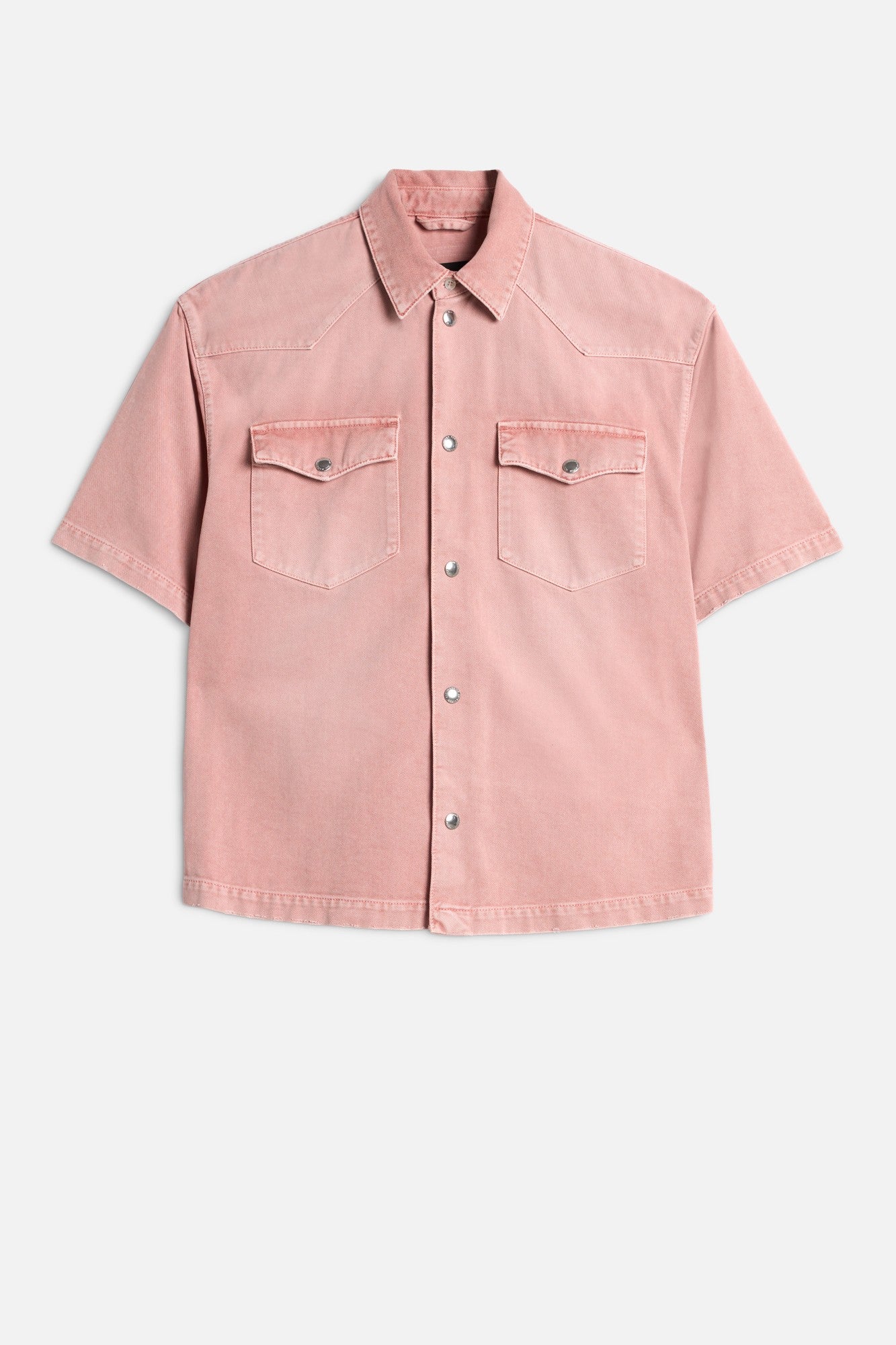 SHORT SLEEVE WESTERN OVERSHIRT in MANKIND Quartz