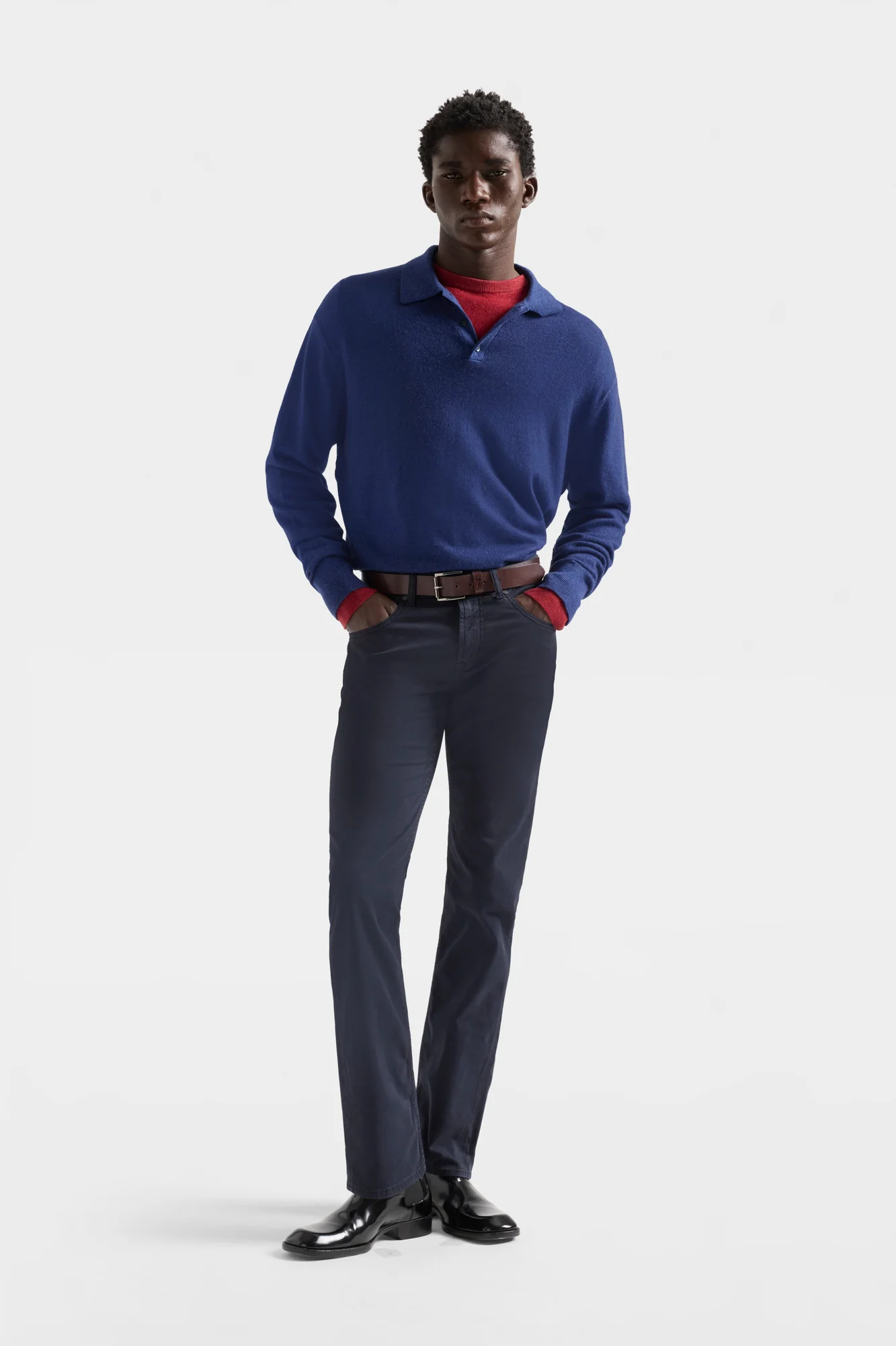 THE STRAIGHT in Luxe Performance Sateen Navy - Image 2