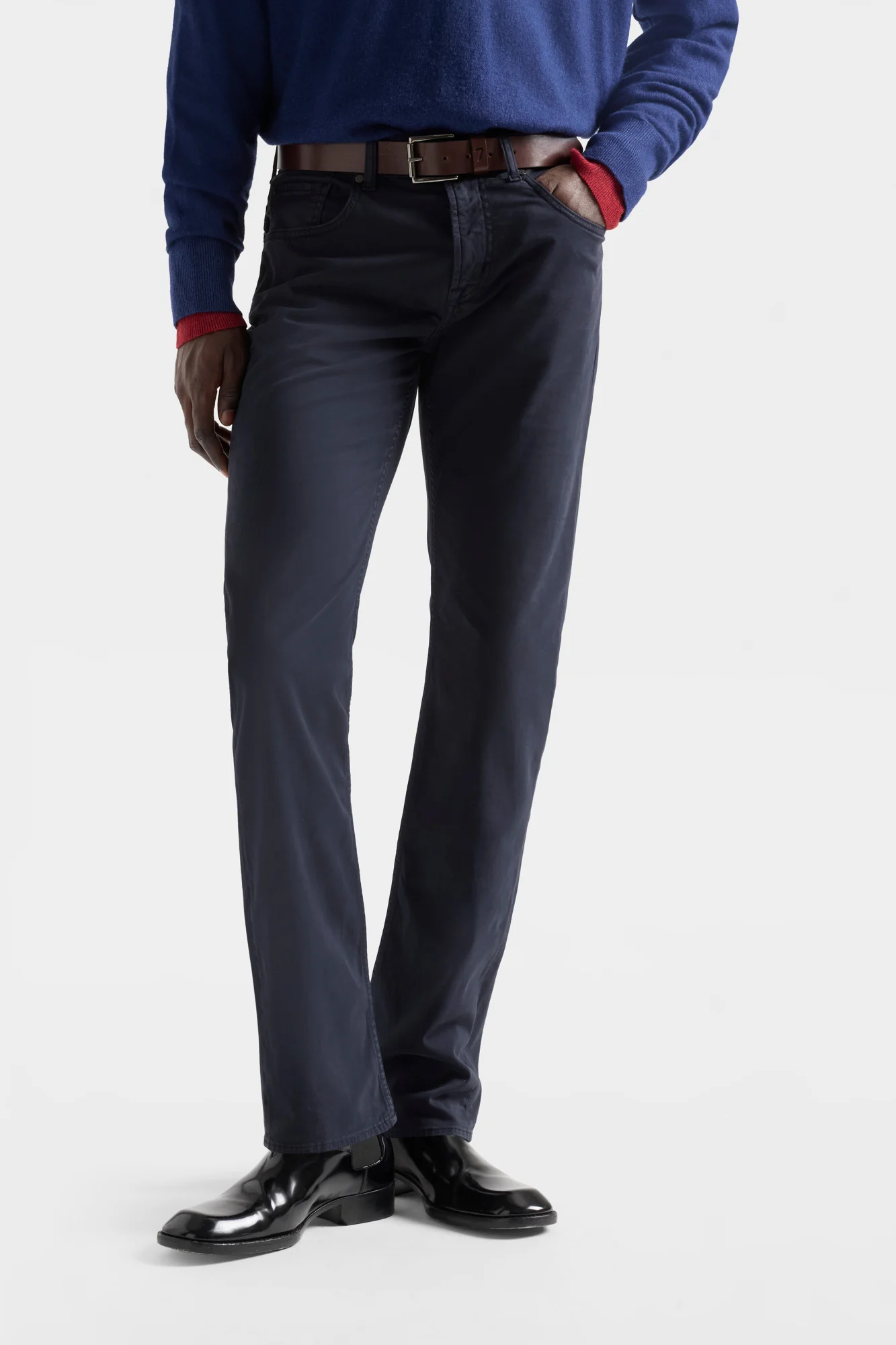 THE STRAIGHT in Luxe Performance Sateen Navy - Image 3