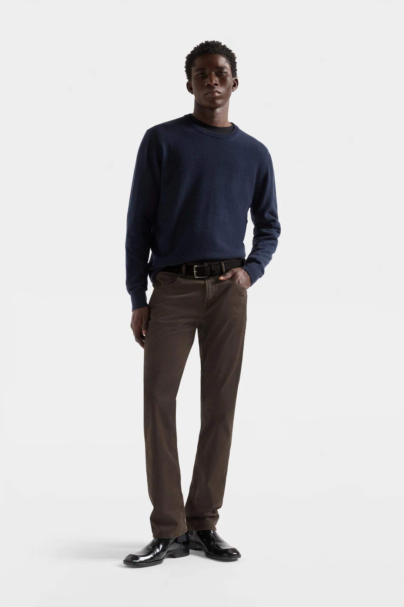 THE STRAIGHT in Luxe Performance Sateen Molasses - Image 2