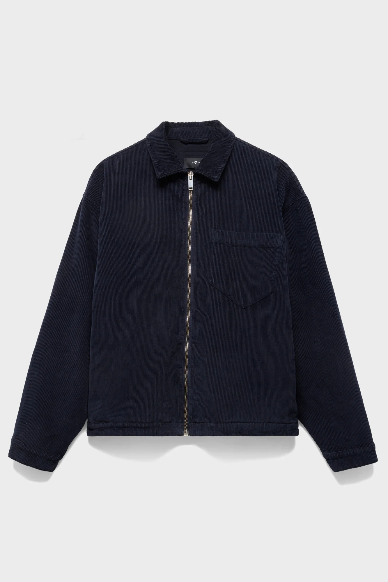 ZIP OVERSHIRT in Corduroy Navy