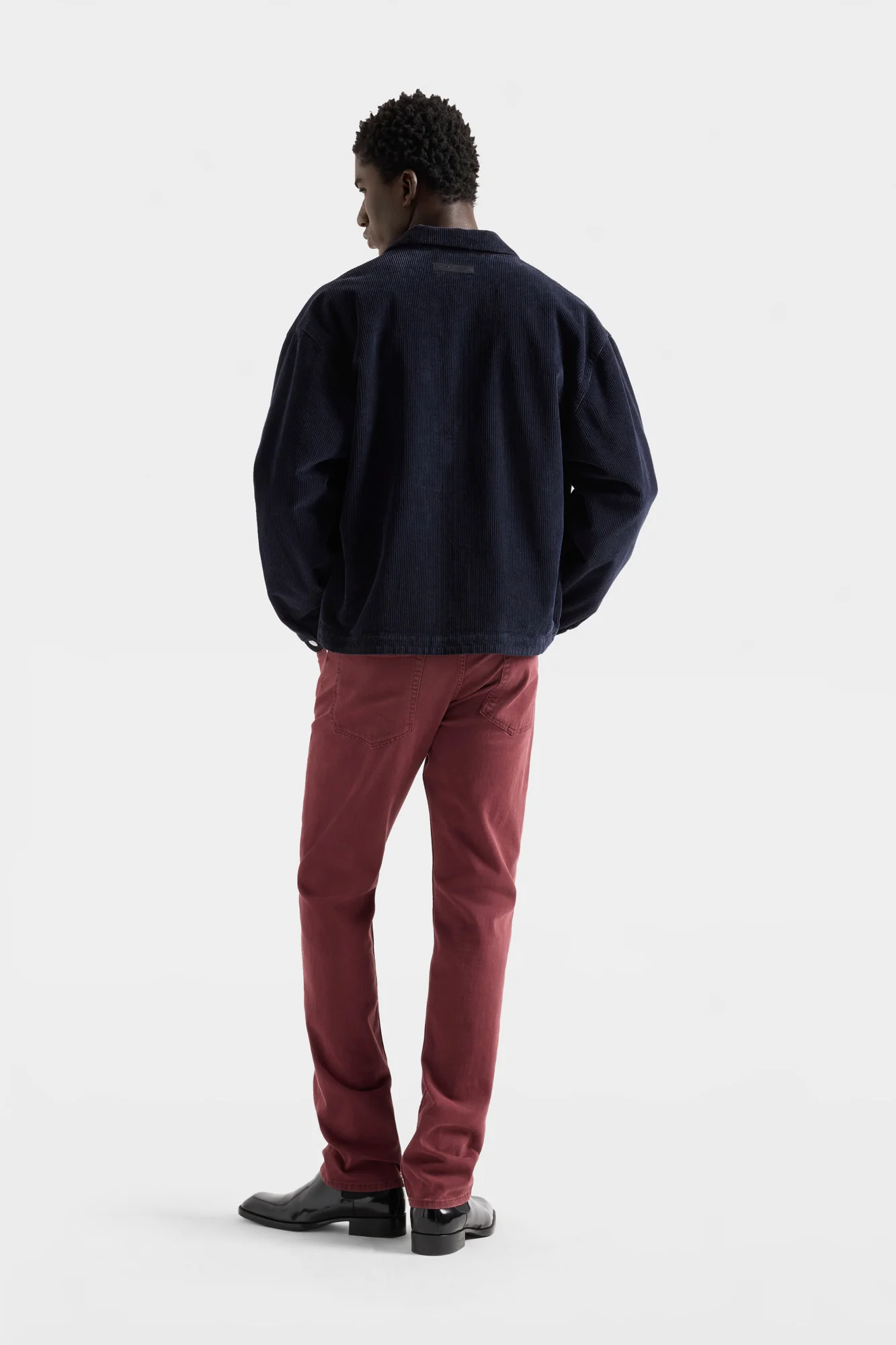 ZIP OVERSHIRT in Corduroy Navy - Image 5