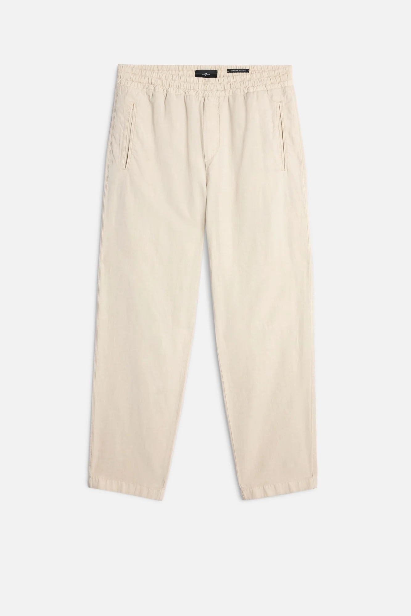 Linen Blend Jogger Pant in Bone