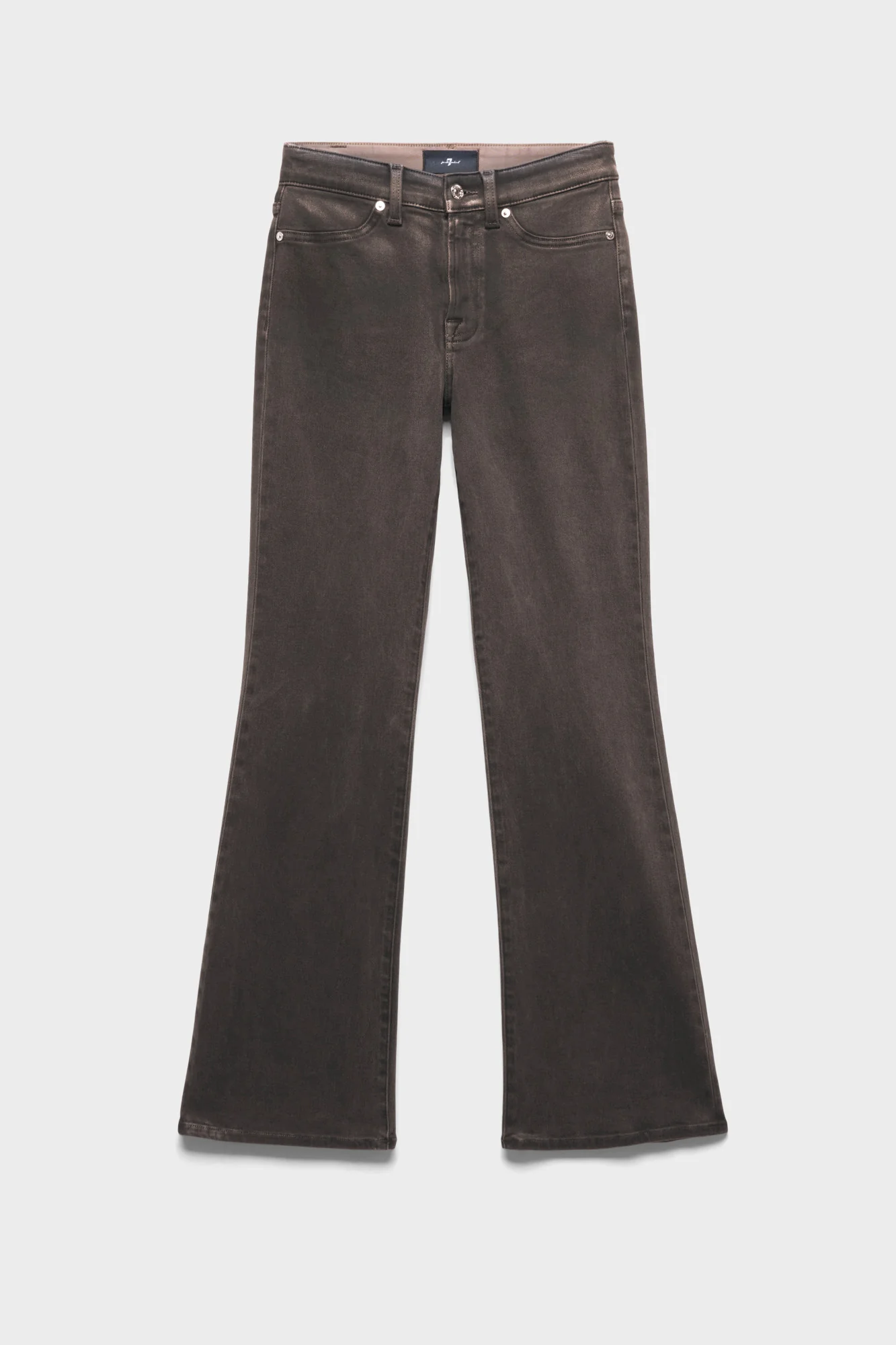 LEGGY BOOTCUT in Coated Denim Brown