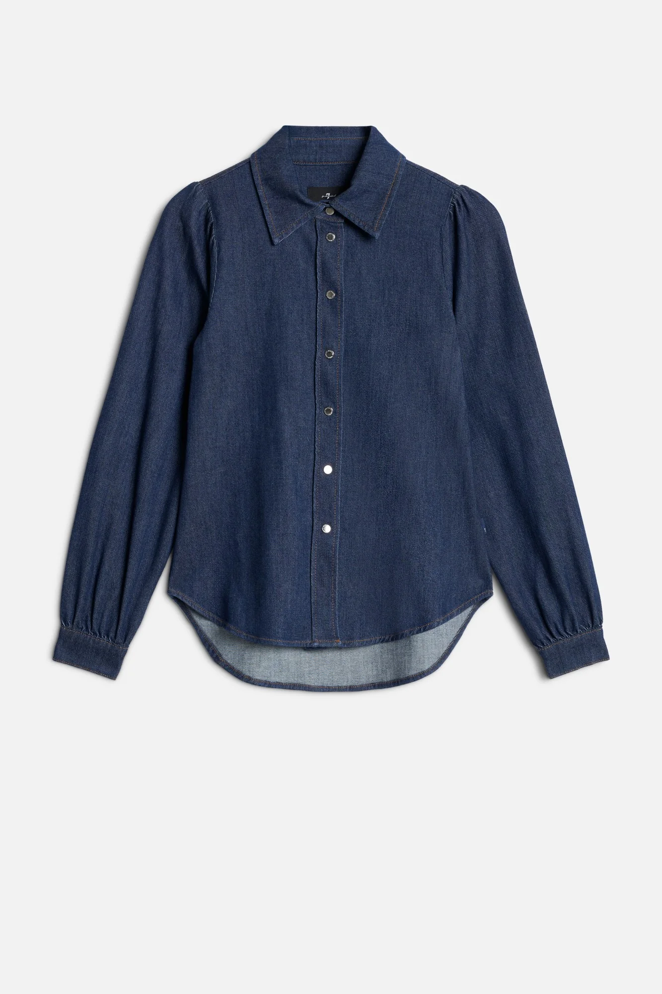 PUFF SLEEVE SHIRT in Weightless Denim Halona
