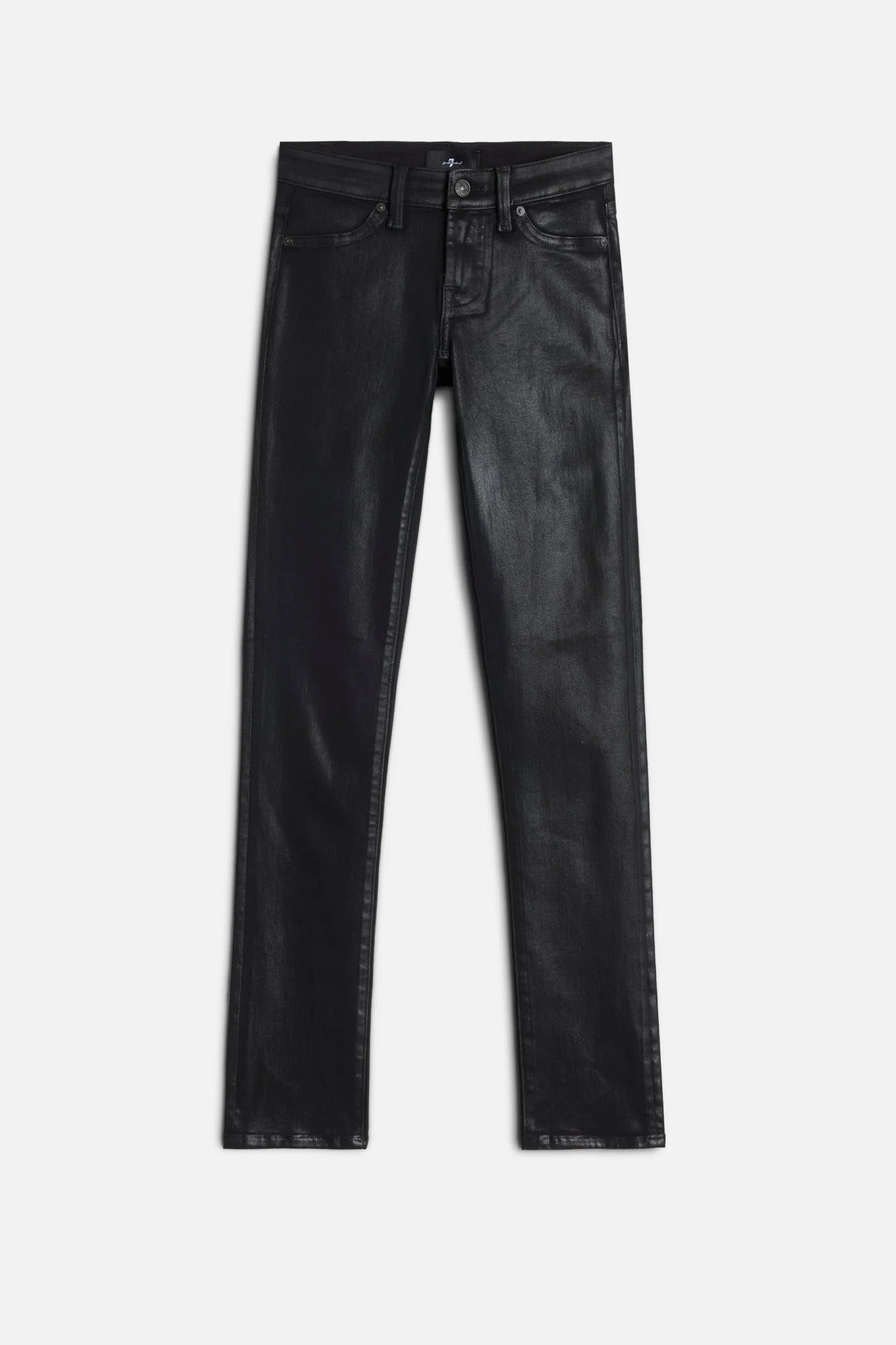 LOW SKINNY in Coated Slim Illusion Black