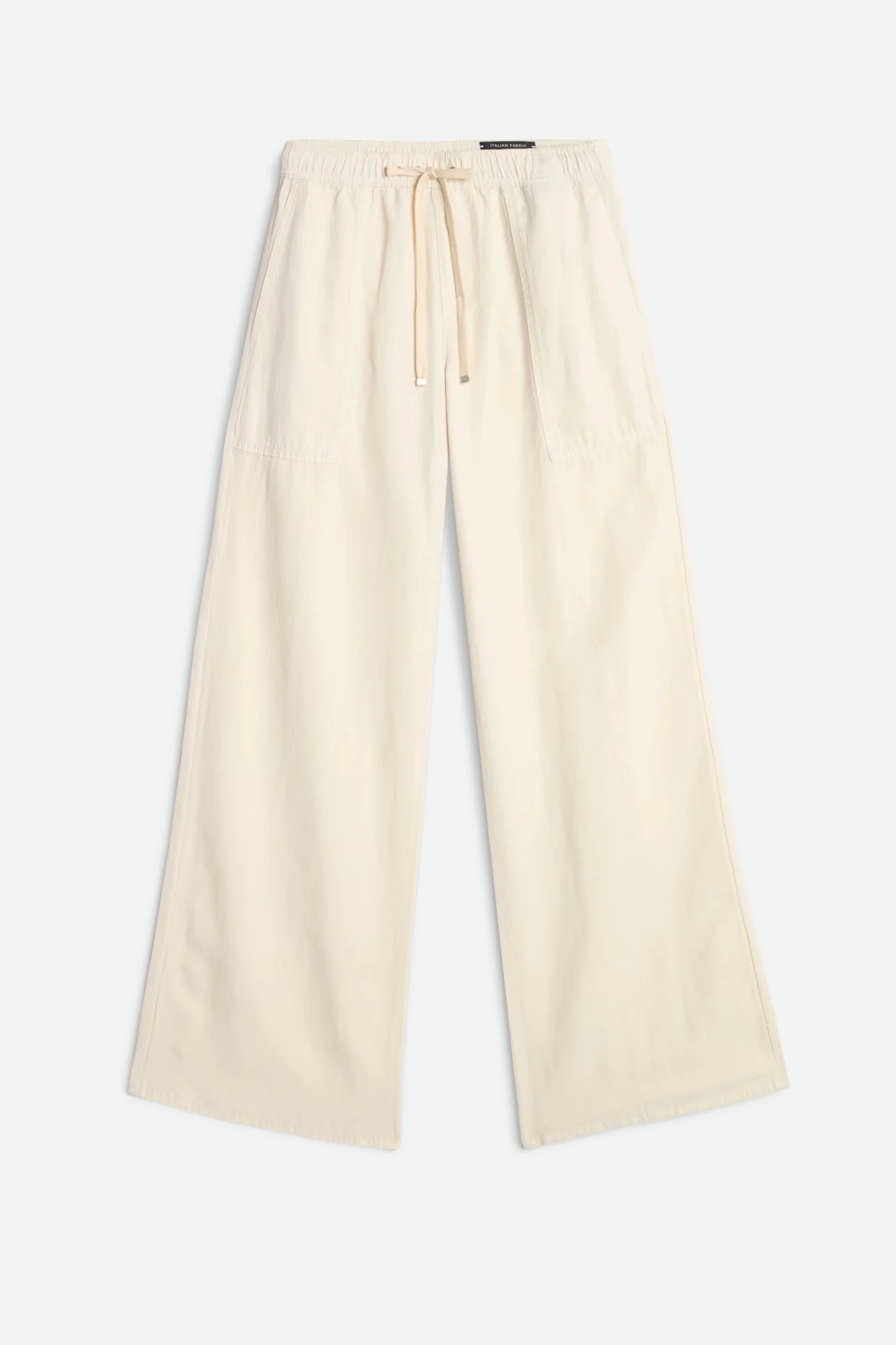 UTILITY PULL ON WIDE LEG in Lyocell Linen Ecru