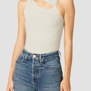 Mock Neck Cut Out Tank