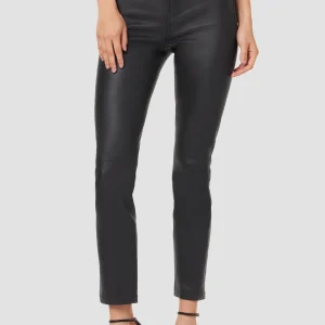 Harlow Ultra High-Rise Cigarette Leather Ankle Pant