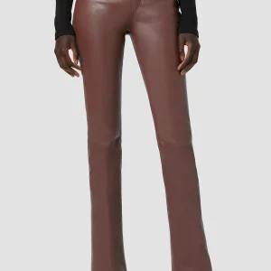 Barbara High-Rise Baby Bootcut Leather Pant