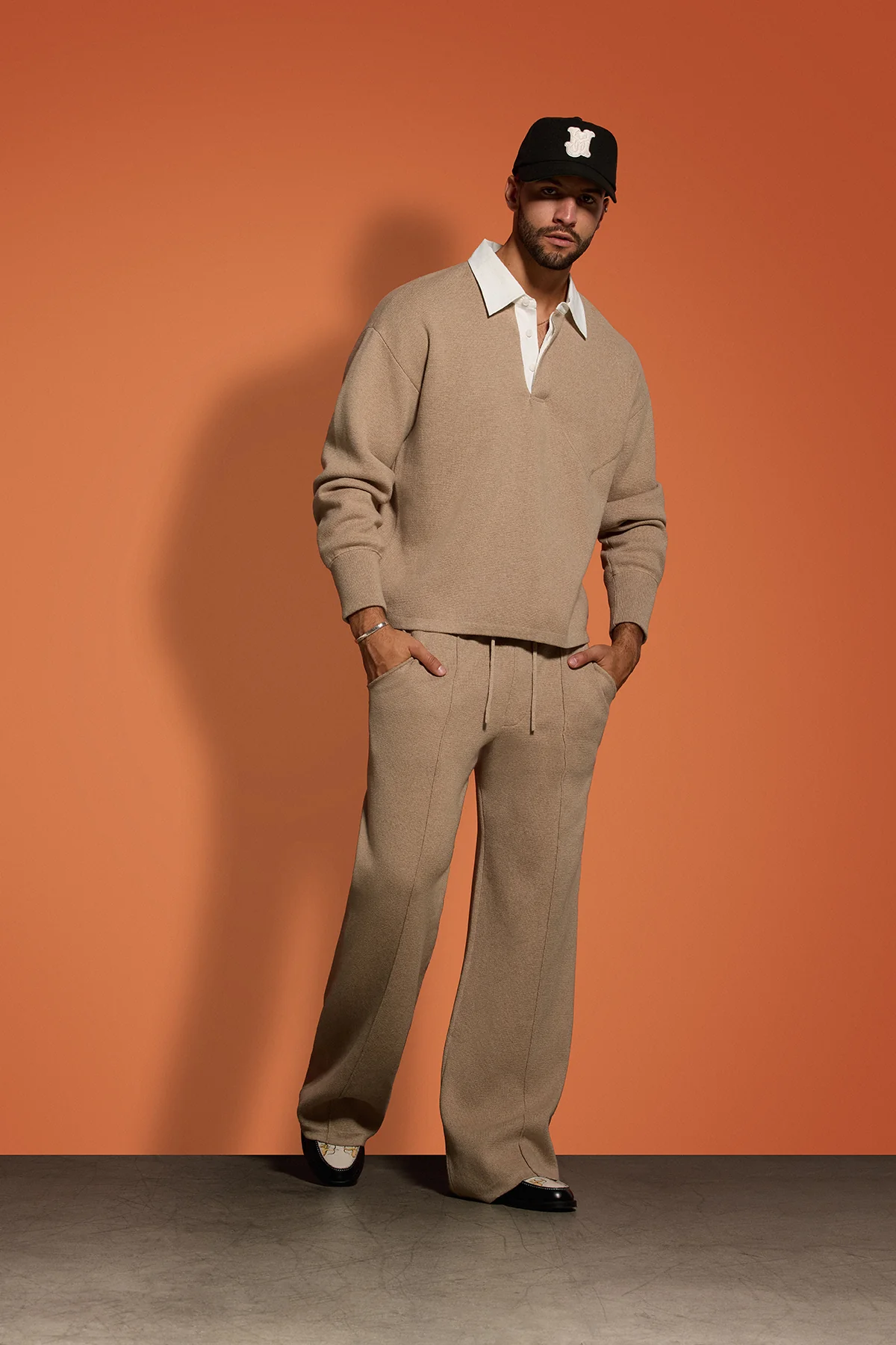 Long Sleeve Contrast Polo - Image 5
