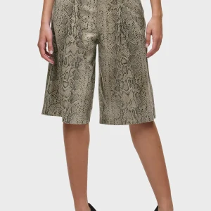 Leather Pleated Trouser Short