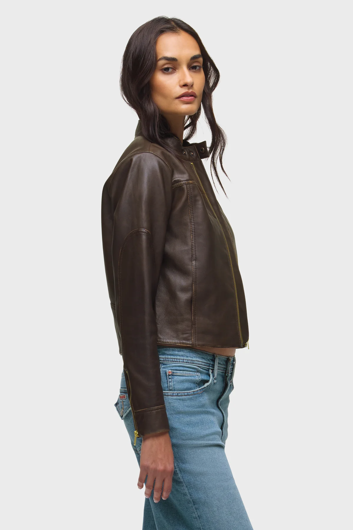 Leather Moto Jacket - Image 4