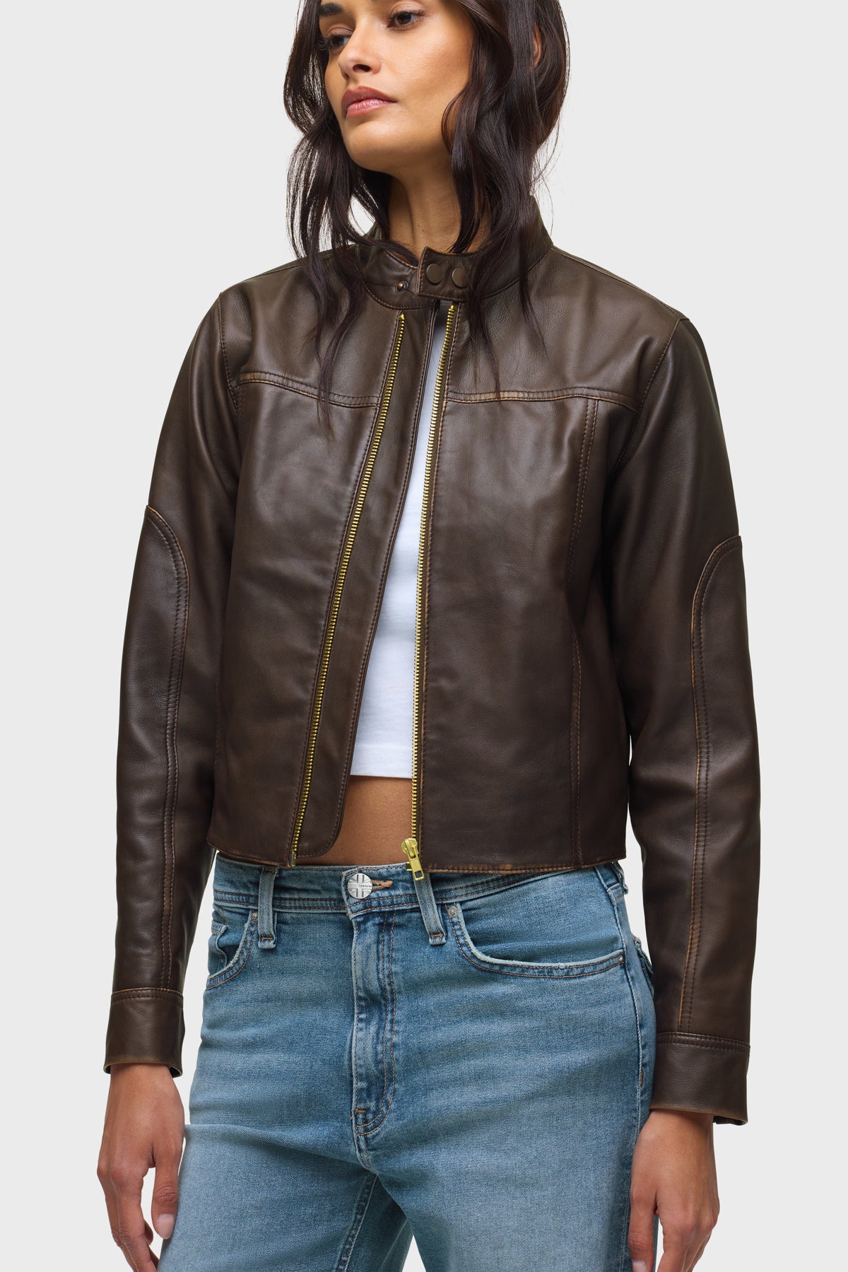 Leather Moto Jacket - Image 3