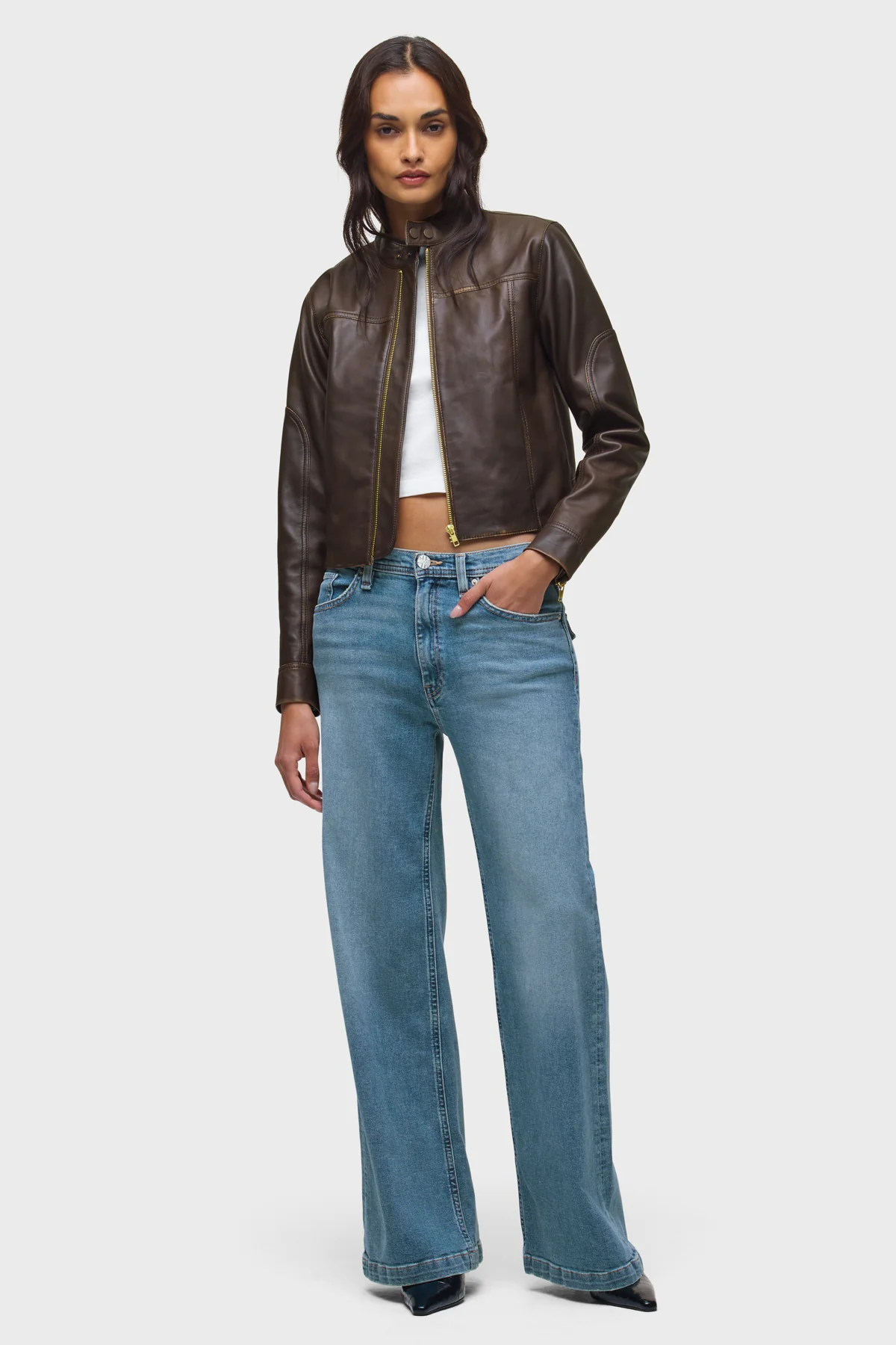 Leather Moto Jacket - Image 5