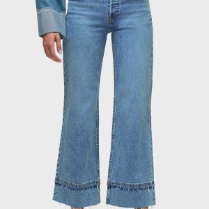 Rosie Wide Leg Ankle Raw Hem