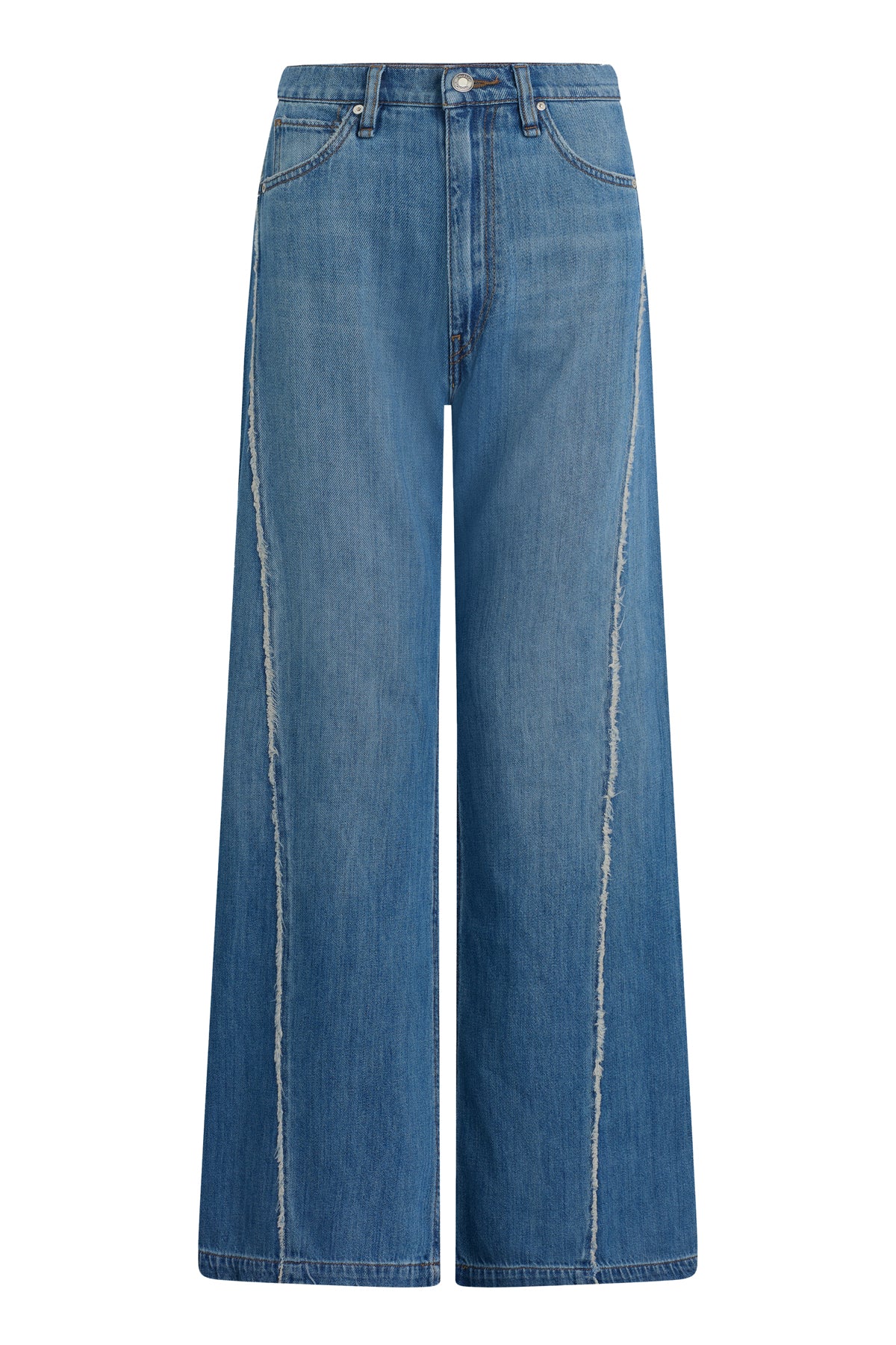 Jodie Loose Fit Wide Leg Jean With Frayed Seams - Image 9