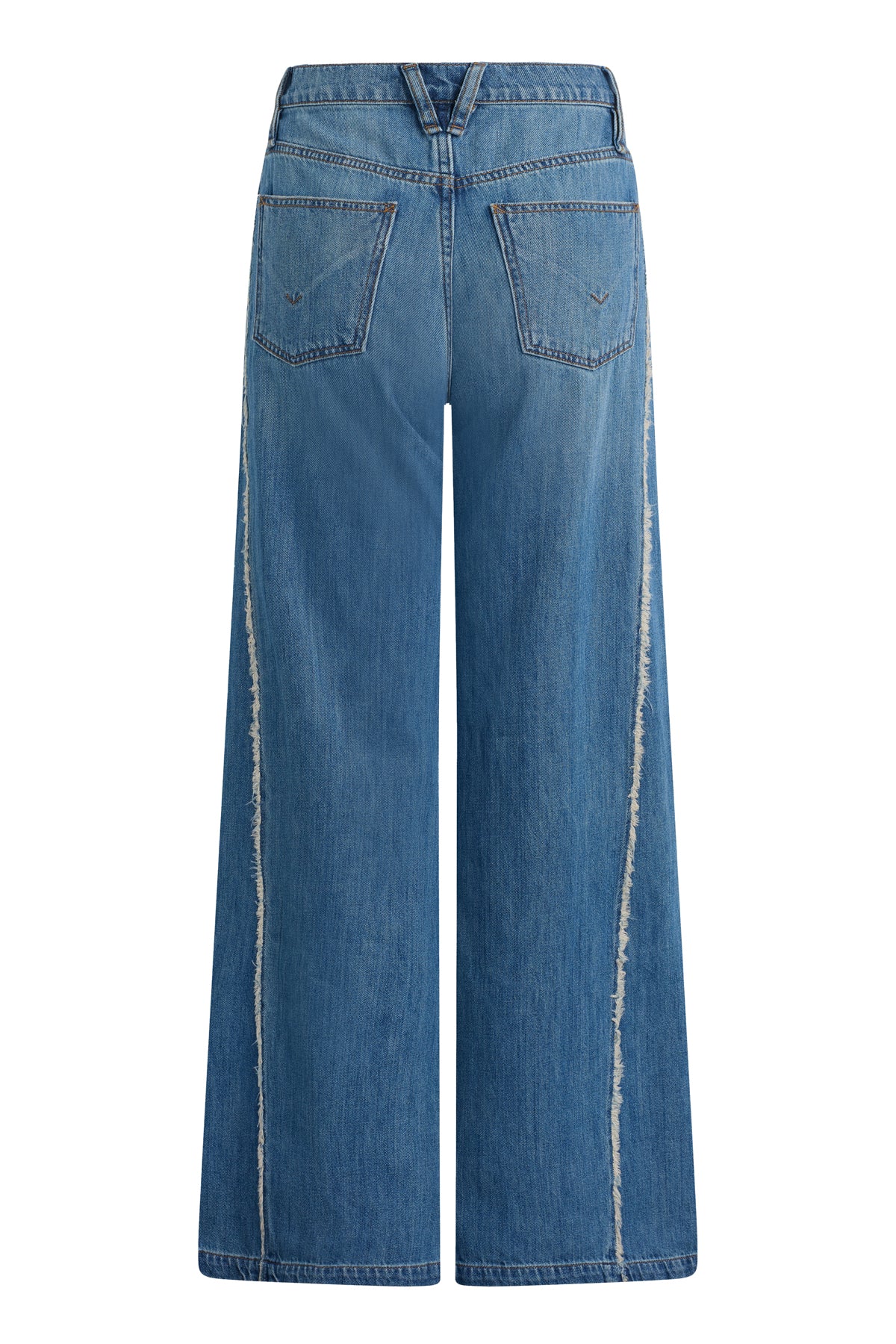 Jodie Loose Fit Wide Leg Jean With Frayed Seams - Image 10