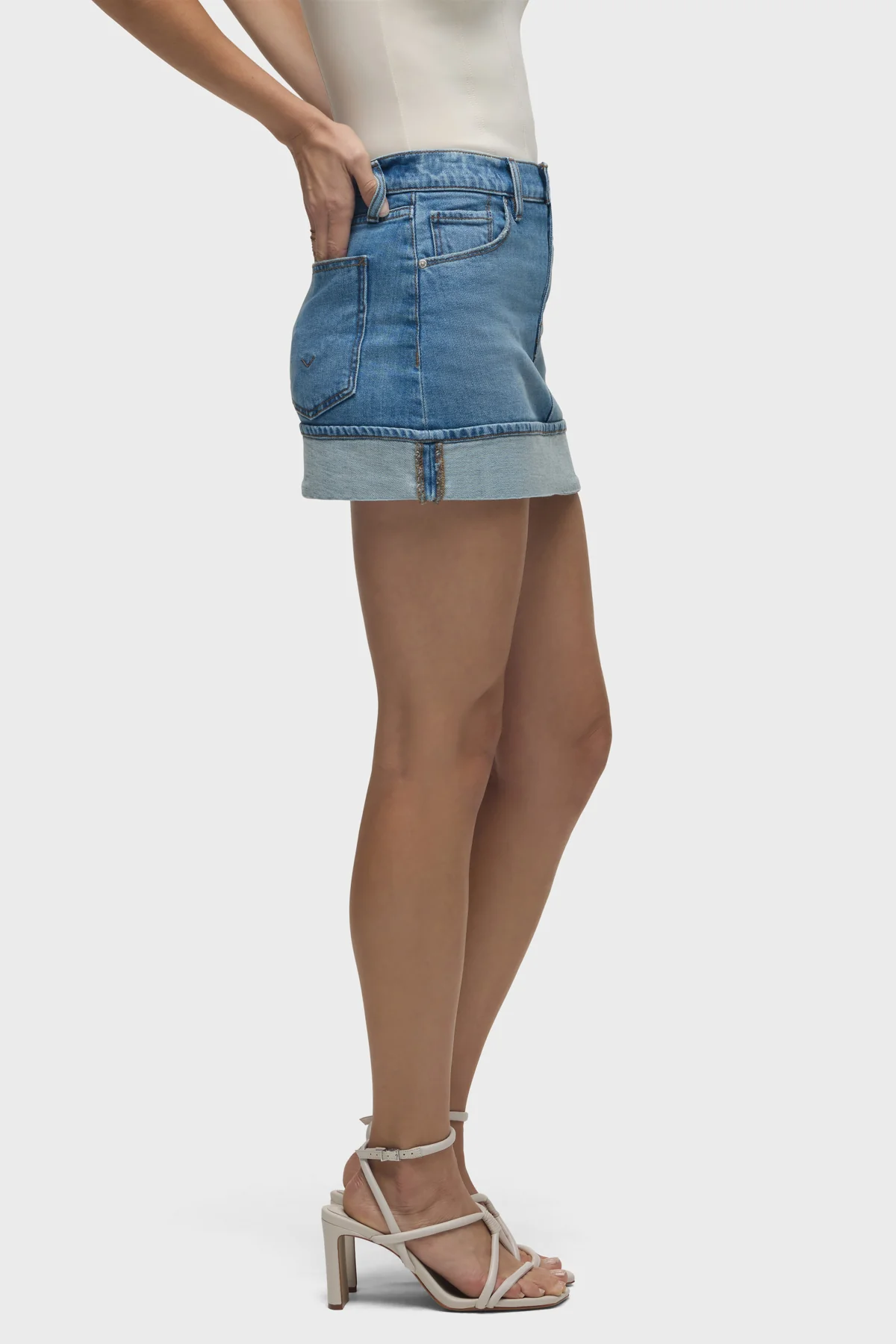 Cuff Mini Skirt - Image 2